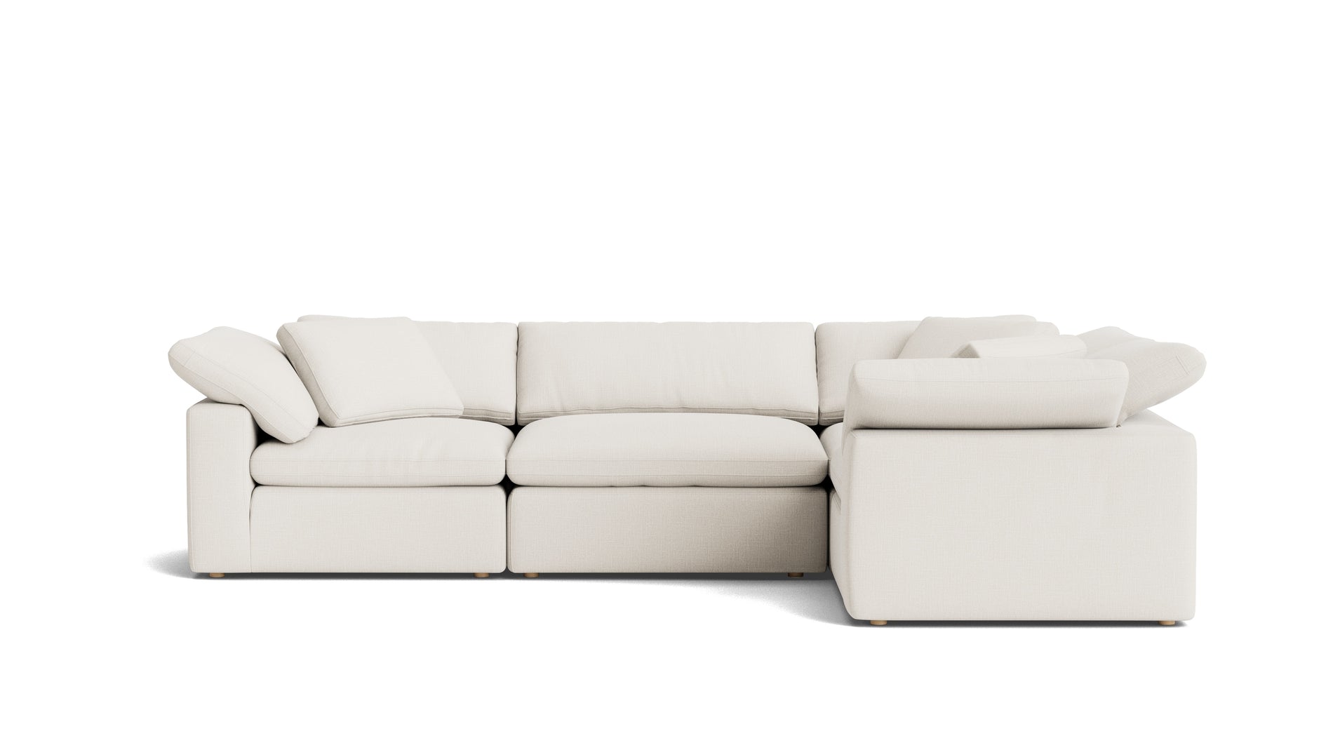 Movie Night™ 4-Piece Modular Sectional Closed, Large, Cream Linen_image