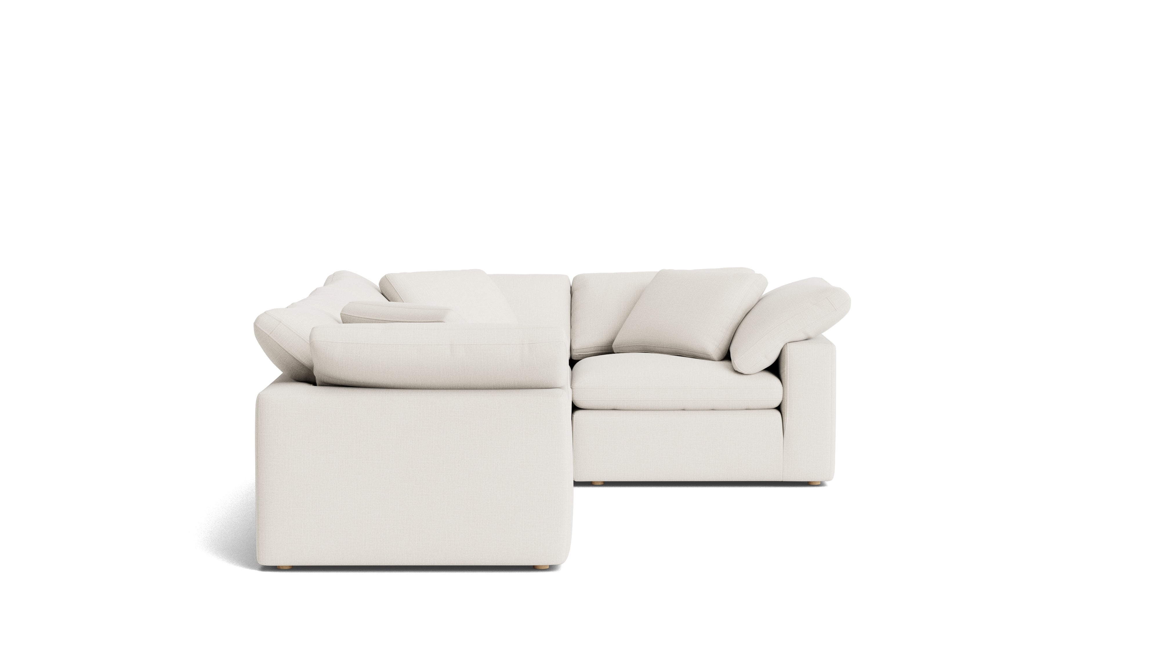 Movie Night™ 4 - Piece Modular Sectional Closed, Large, Cream Linen - Sundays CompanySEC-YJ-920-018
