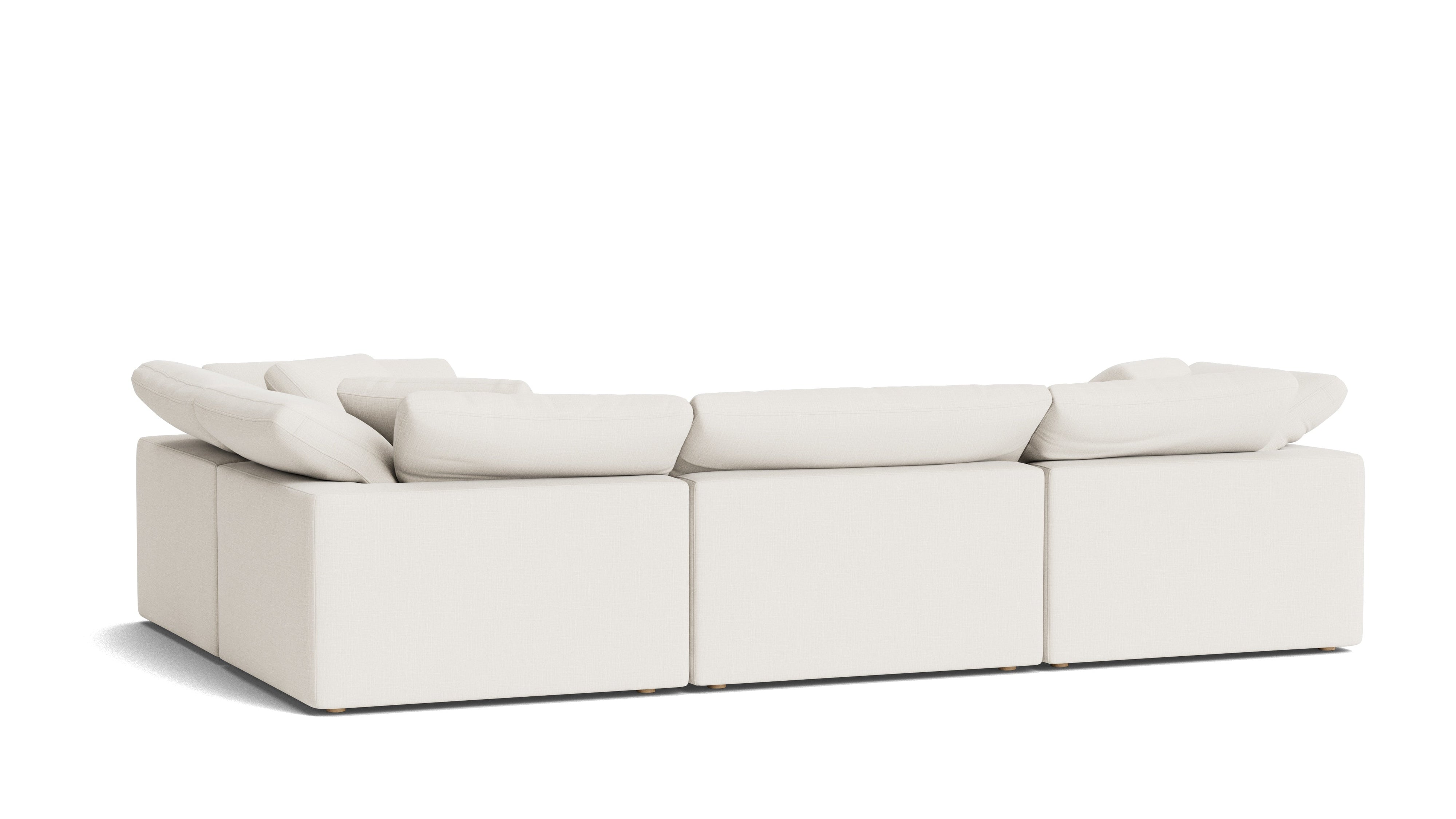 Movie Night™ 4-Piece Modular Sectional Closed, Large, Cream Linen