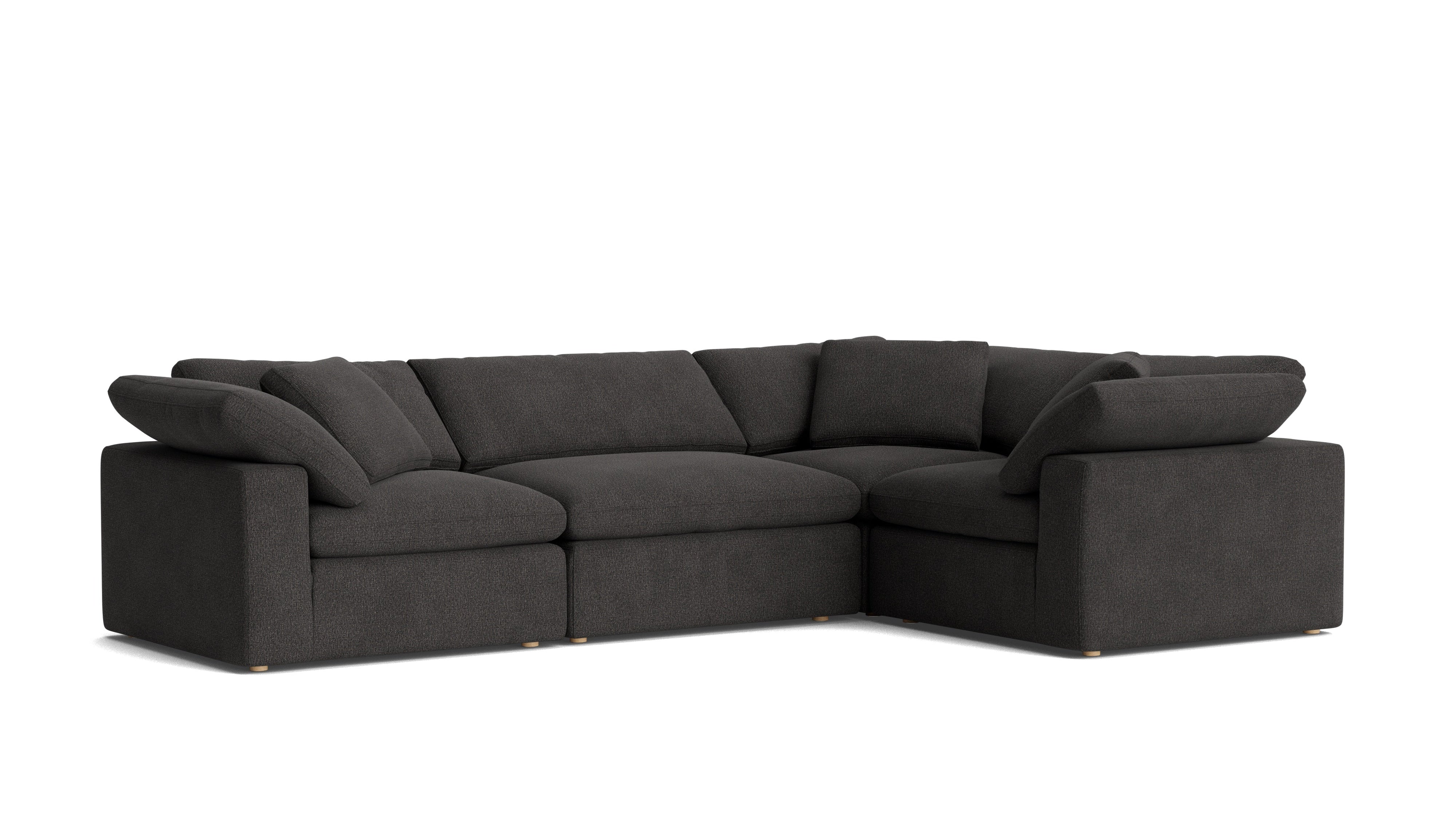 Movie Night™ 4-Piece Modular Sectional Closed, Large, Dark Shadow