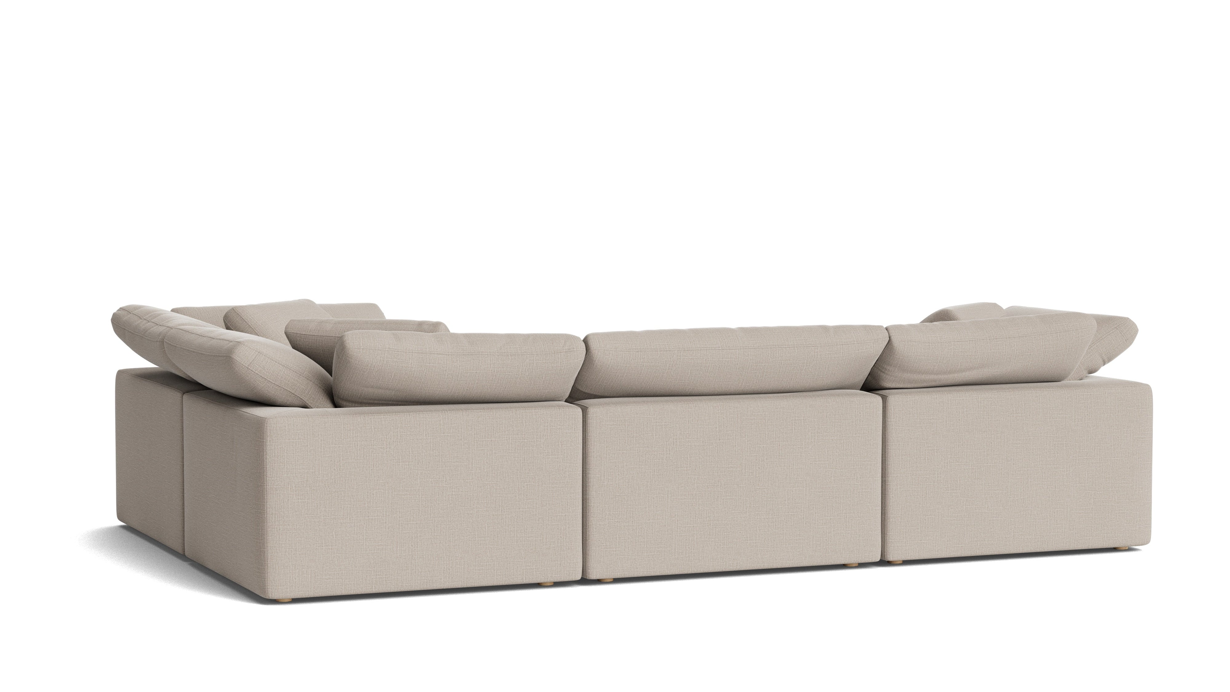 Movie Night™ 4-Piece Modular Sectional Closed, Large, Light Pebble