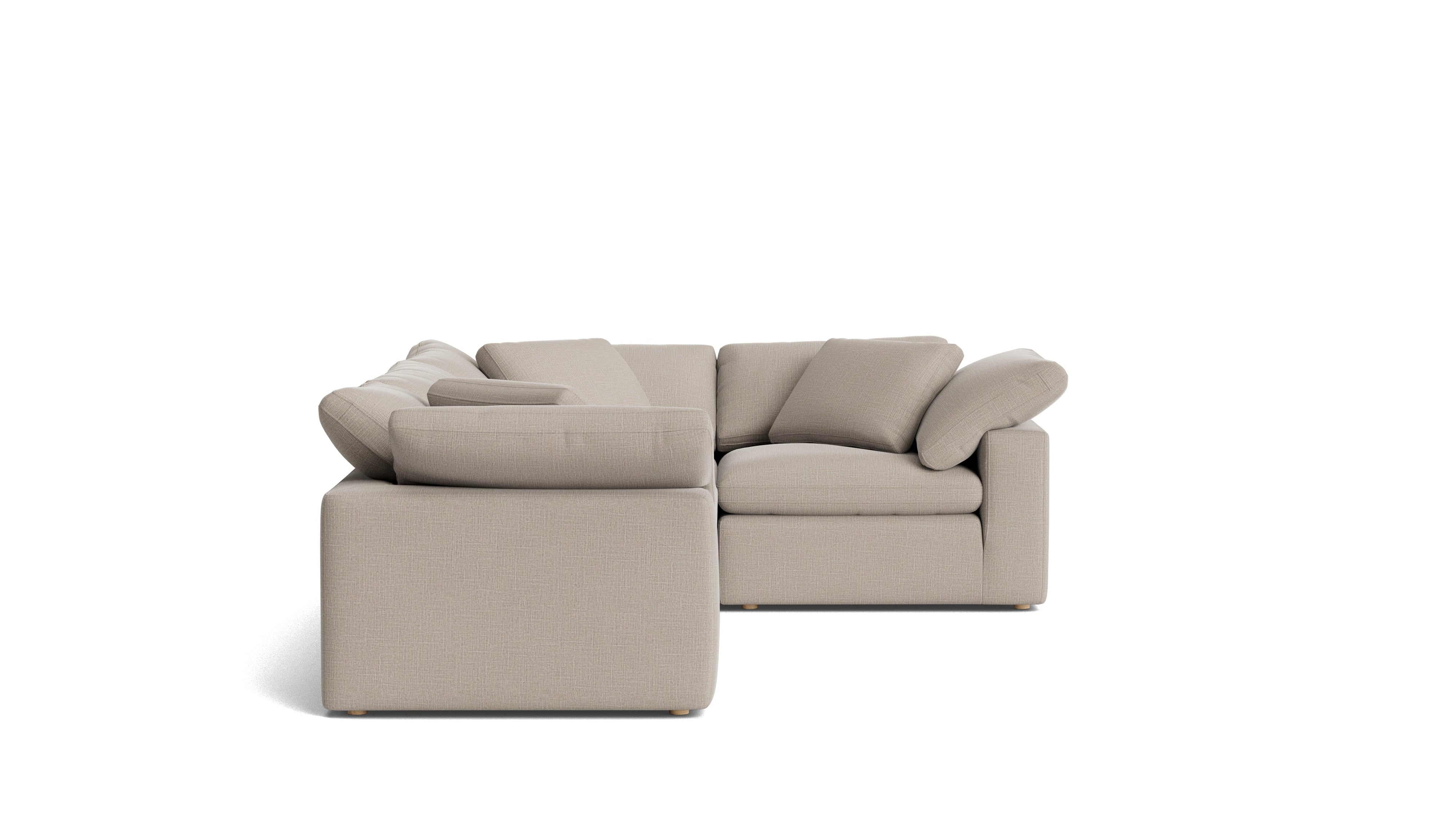 Movie Night™ 4-Piece Modular Sectional Closed, Large, Light Pebble