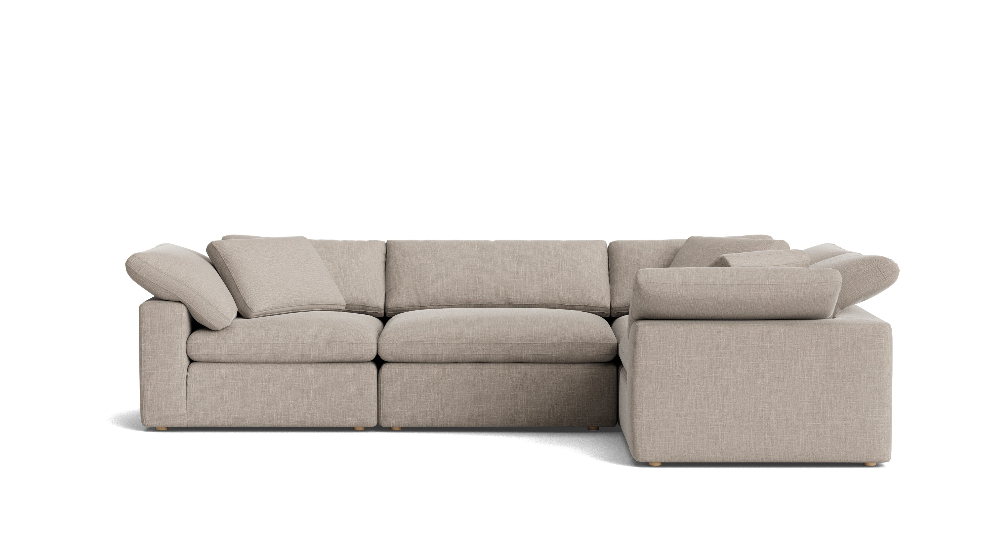 Movie Night™ 4-Piece Modular Sectional Closed, Large, Light Pebble