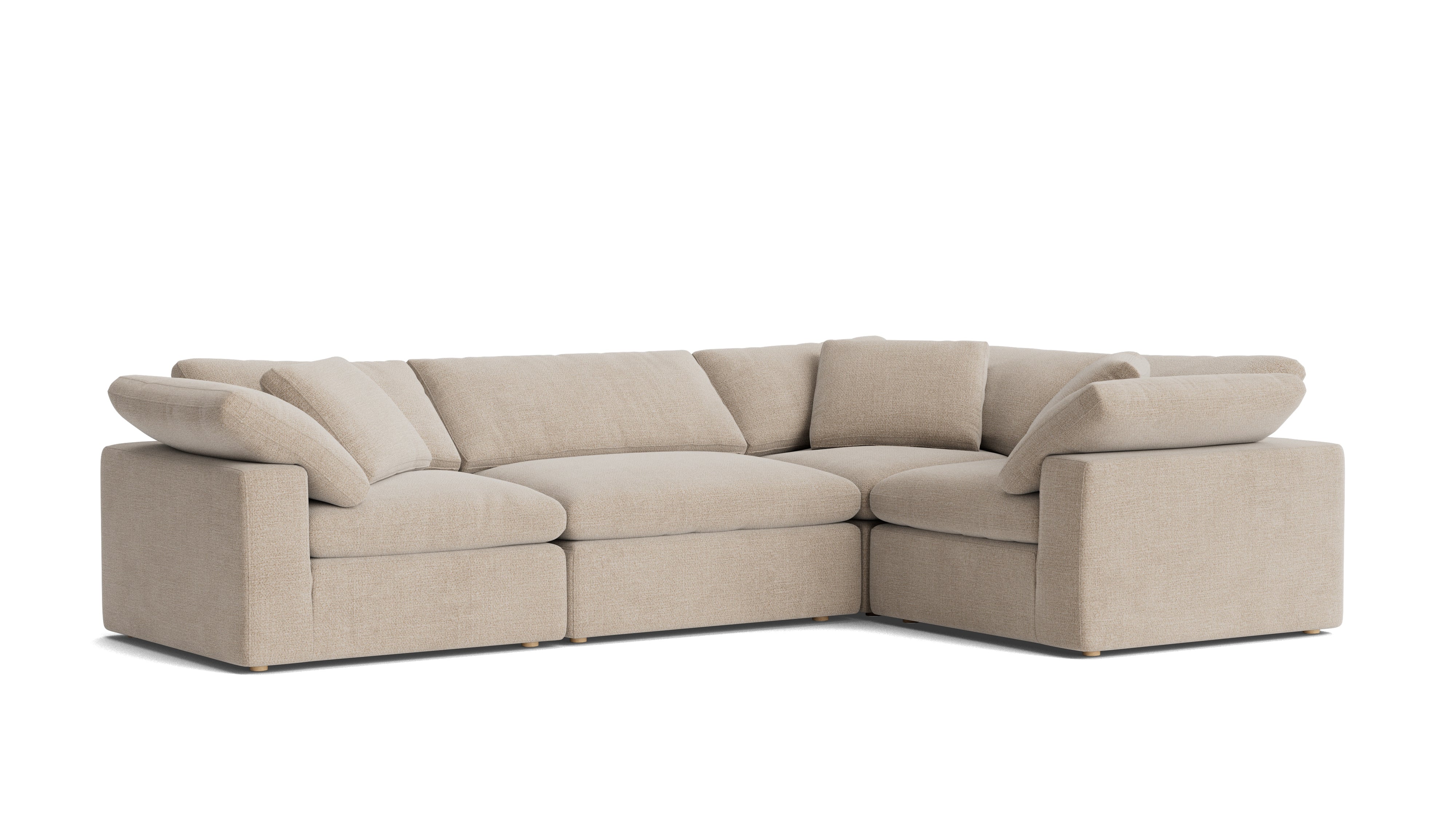 Movie Night™ 4 - Piece Modular Sectional Closed, Large, Champagne - Sundays CompanySEC-YJ-920-041