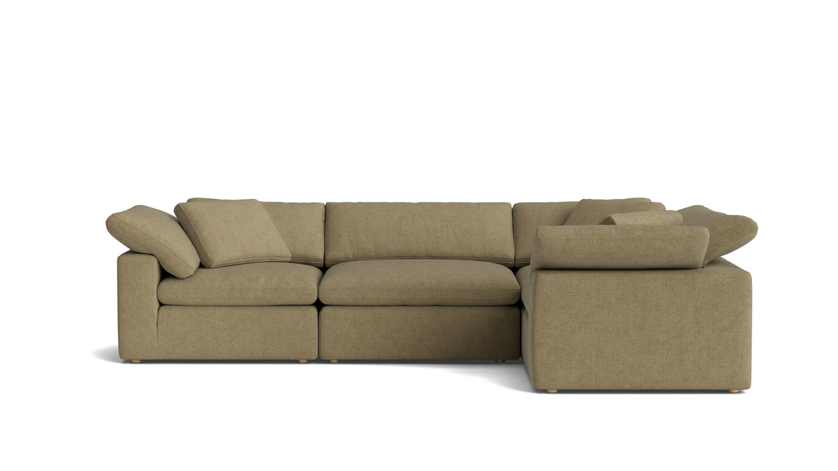 Movie Night™ 4-Piece Modular Sectional Closed, Large, Olive