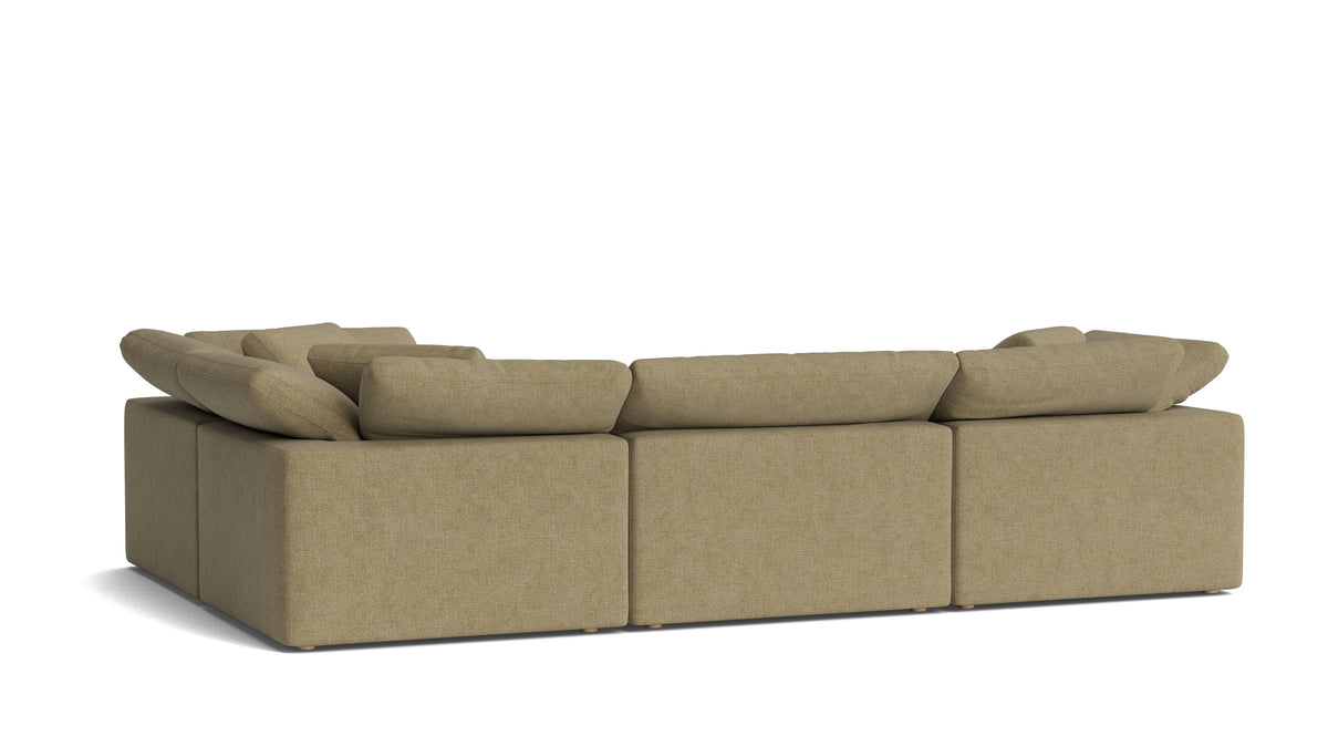 Movie Night™ 4-Piece Modular Sectional Closed, Large, Olive