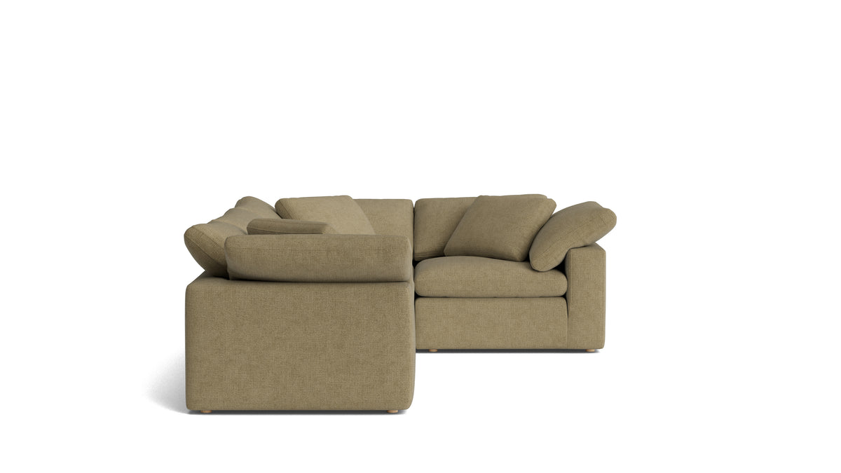 Movie Night™ 4-Piece Modular Sectional Closed, Large, Olive