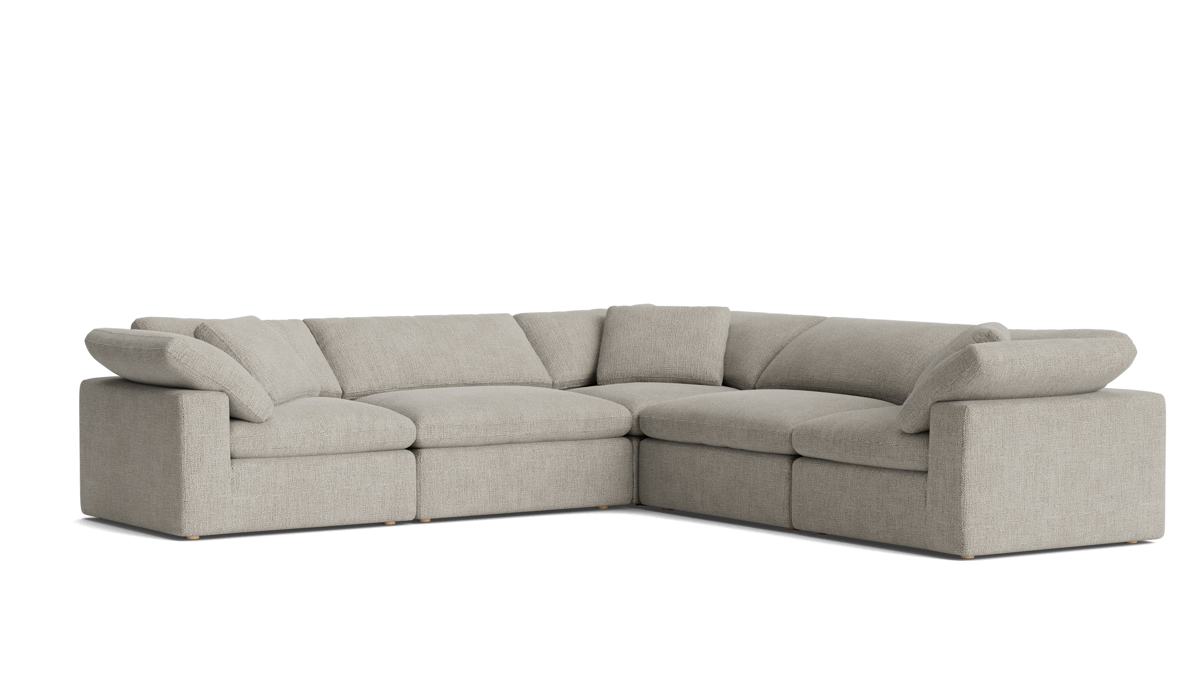 Movie Night™ 5 - Piece Modular Sectional Closed, Large, Oatmeal - Sundays CompanySEC-YJ-921-007
