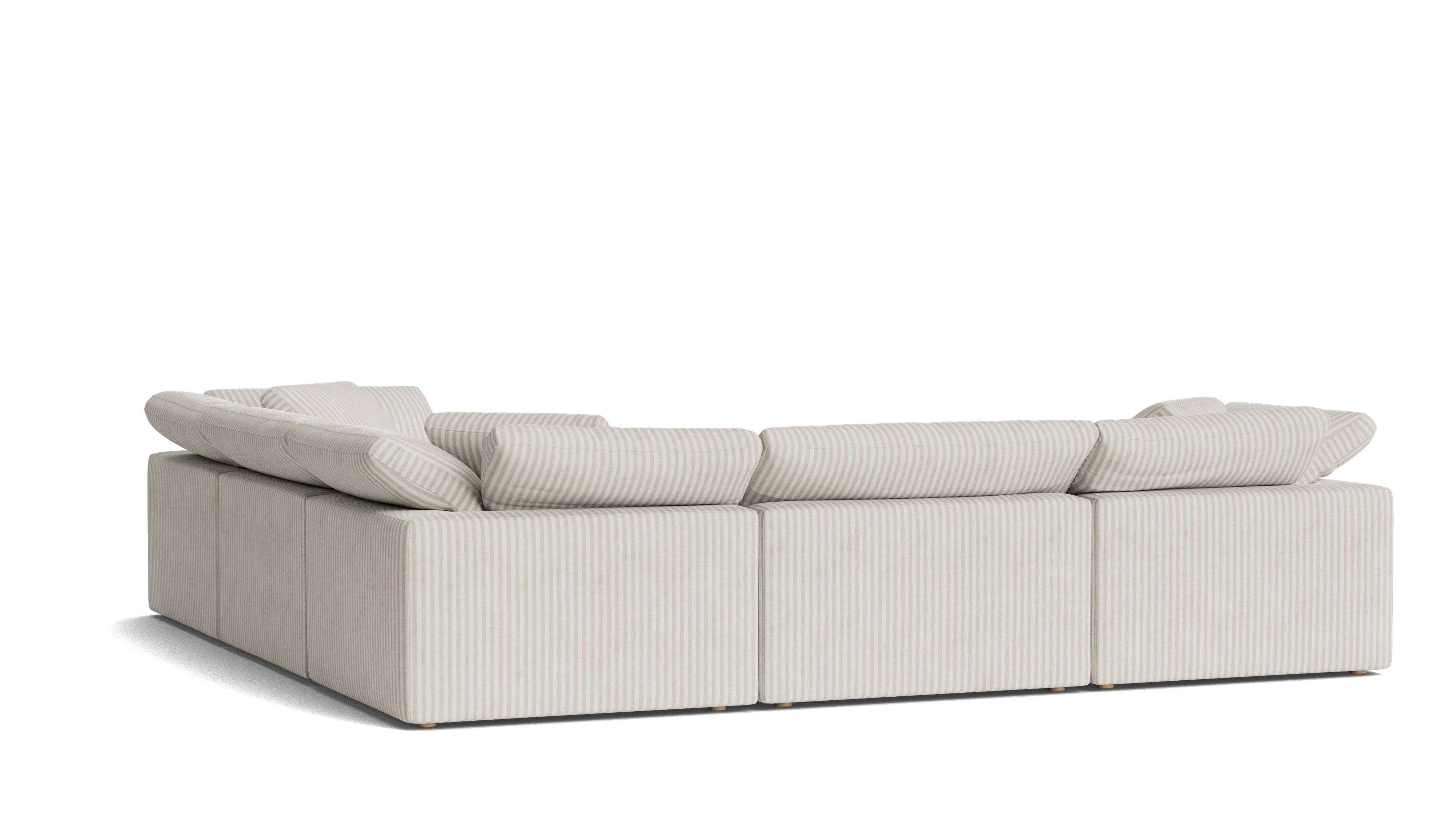 Movie Night™ 5-Piece Modular Sectional Closed, Large, Newport Stripe