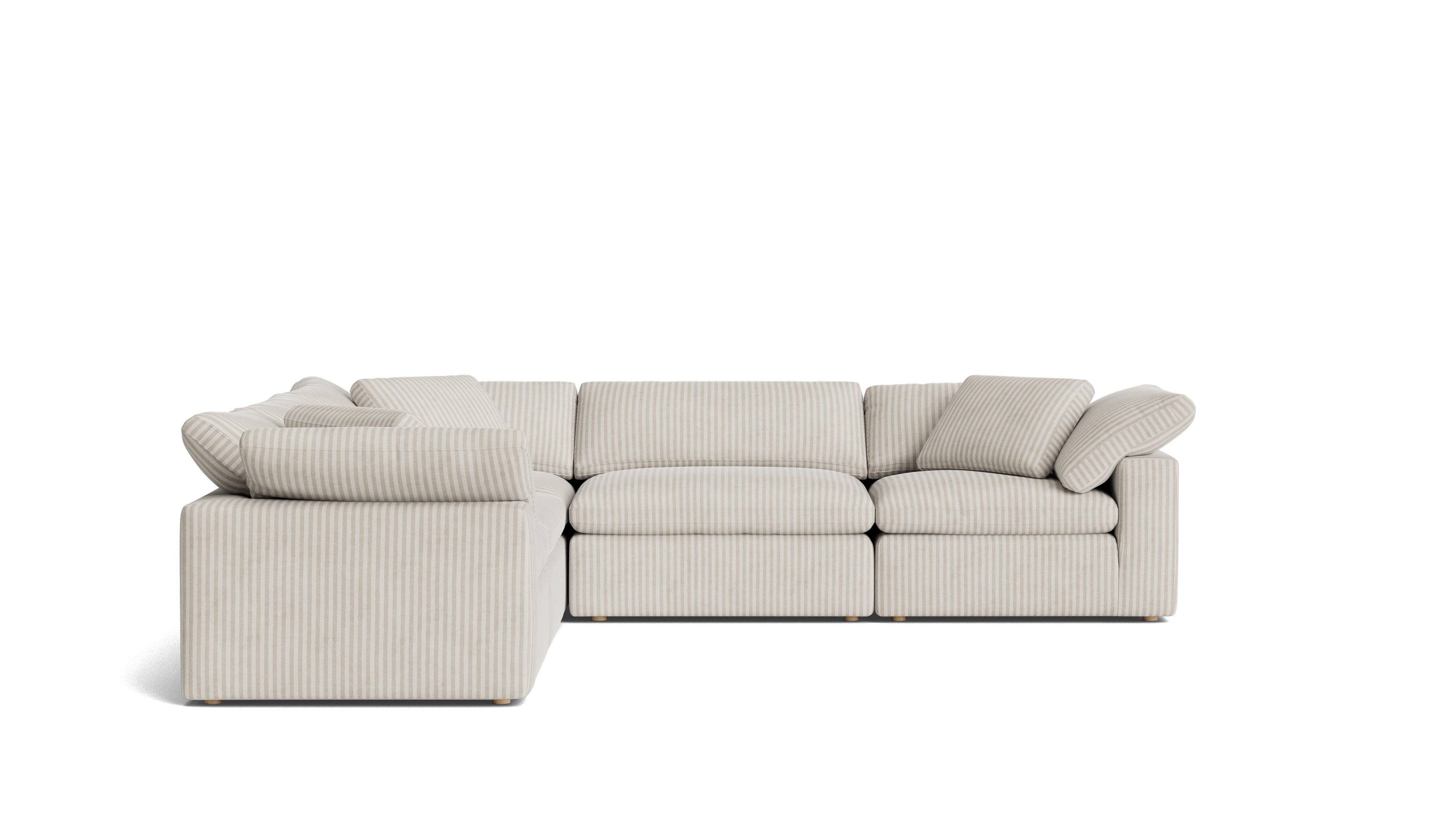 Movie Night™ 5-Piece Modular Sectional Closed, Large, Newport Stripe