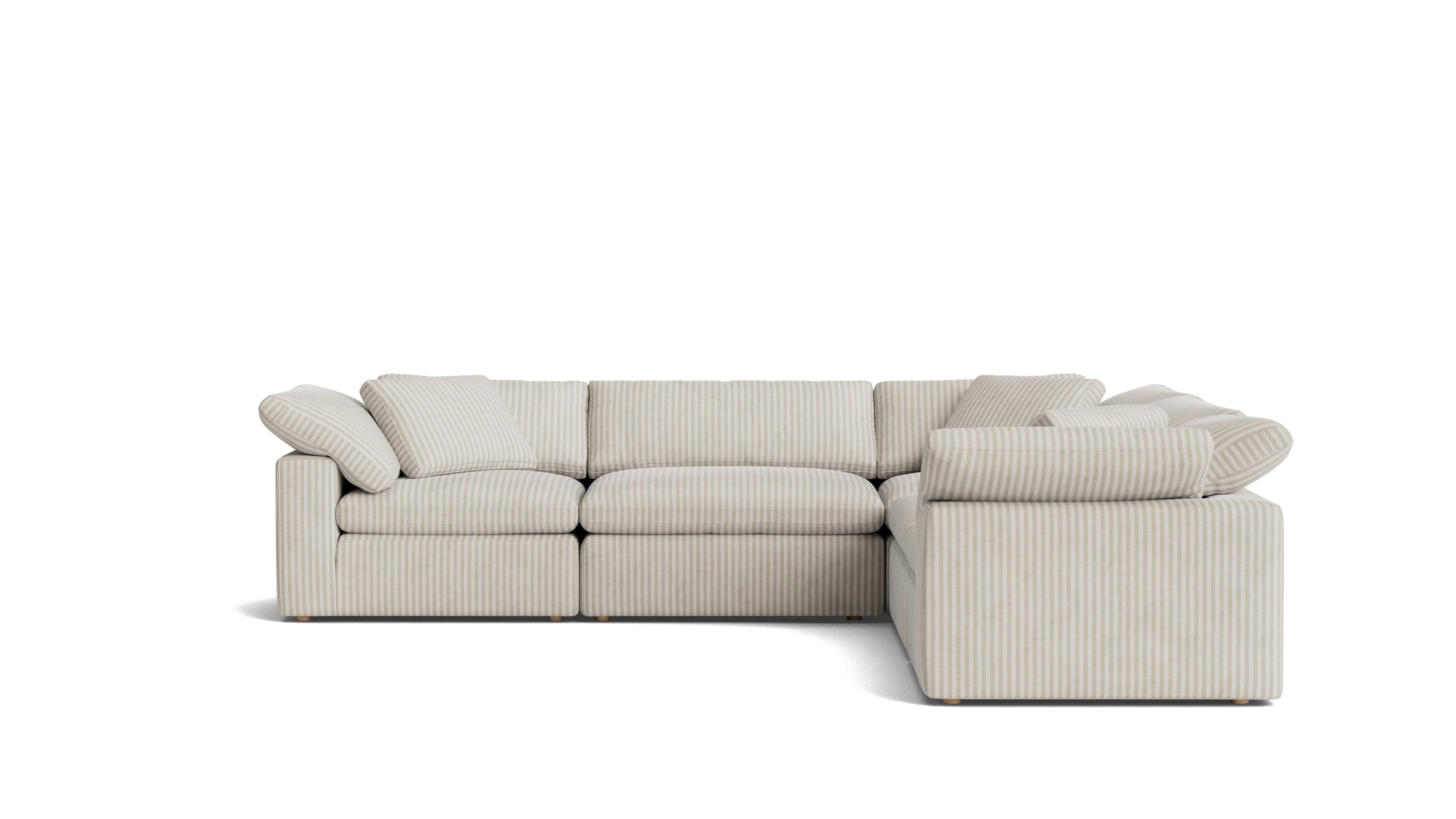Movie Night™ 5-Piece Modular Sectional Closed, Large, Newport Stripe