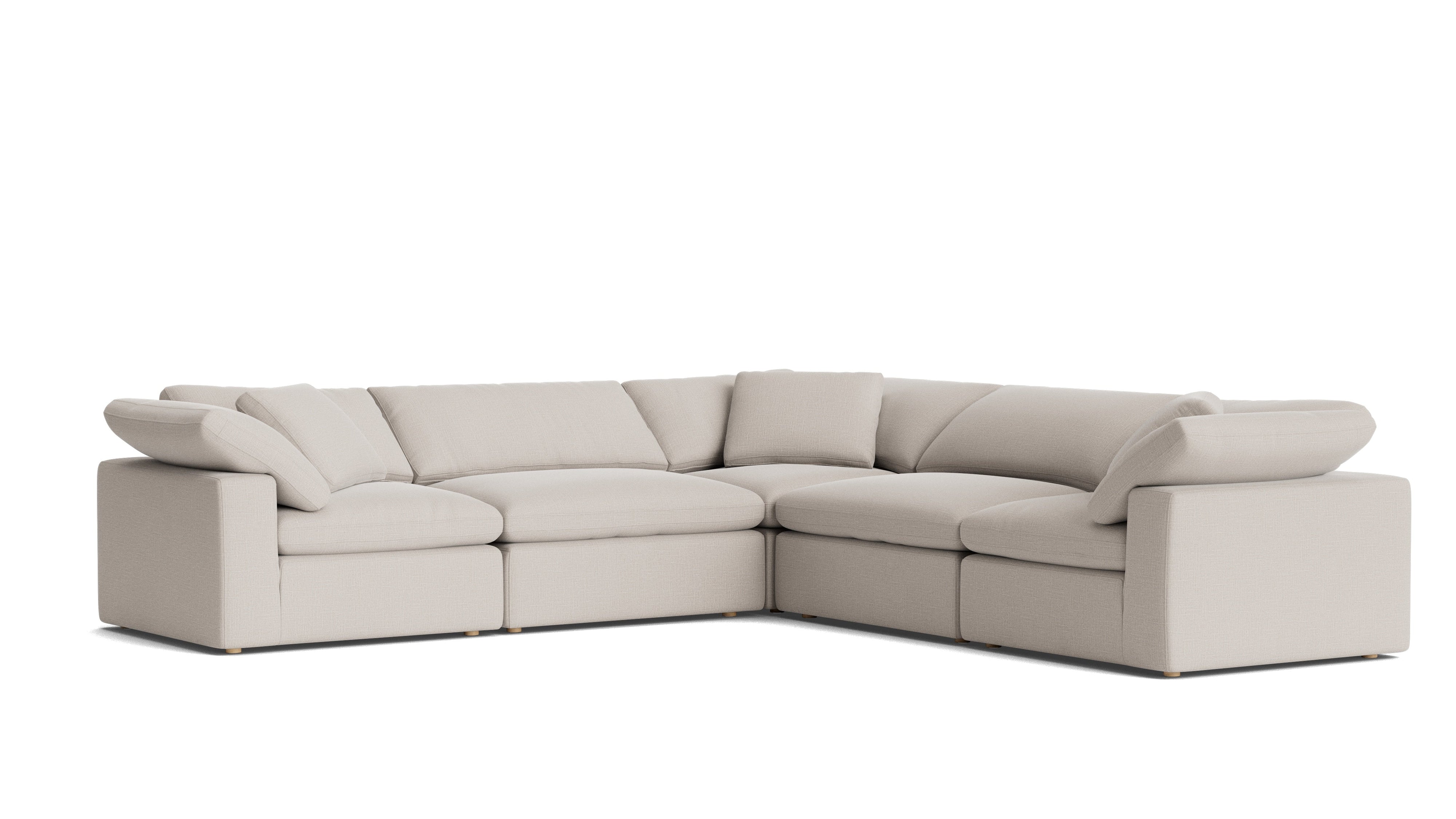 Movie Night™ 5-Piece Modular Sectional Closed, Large, Clay
