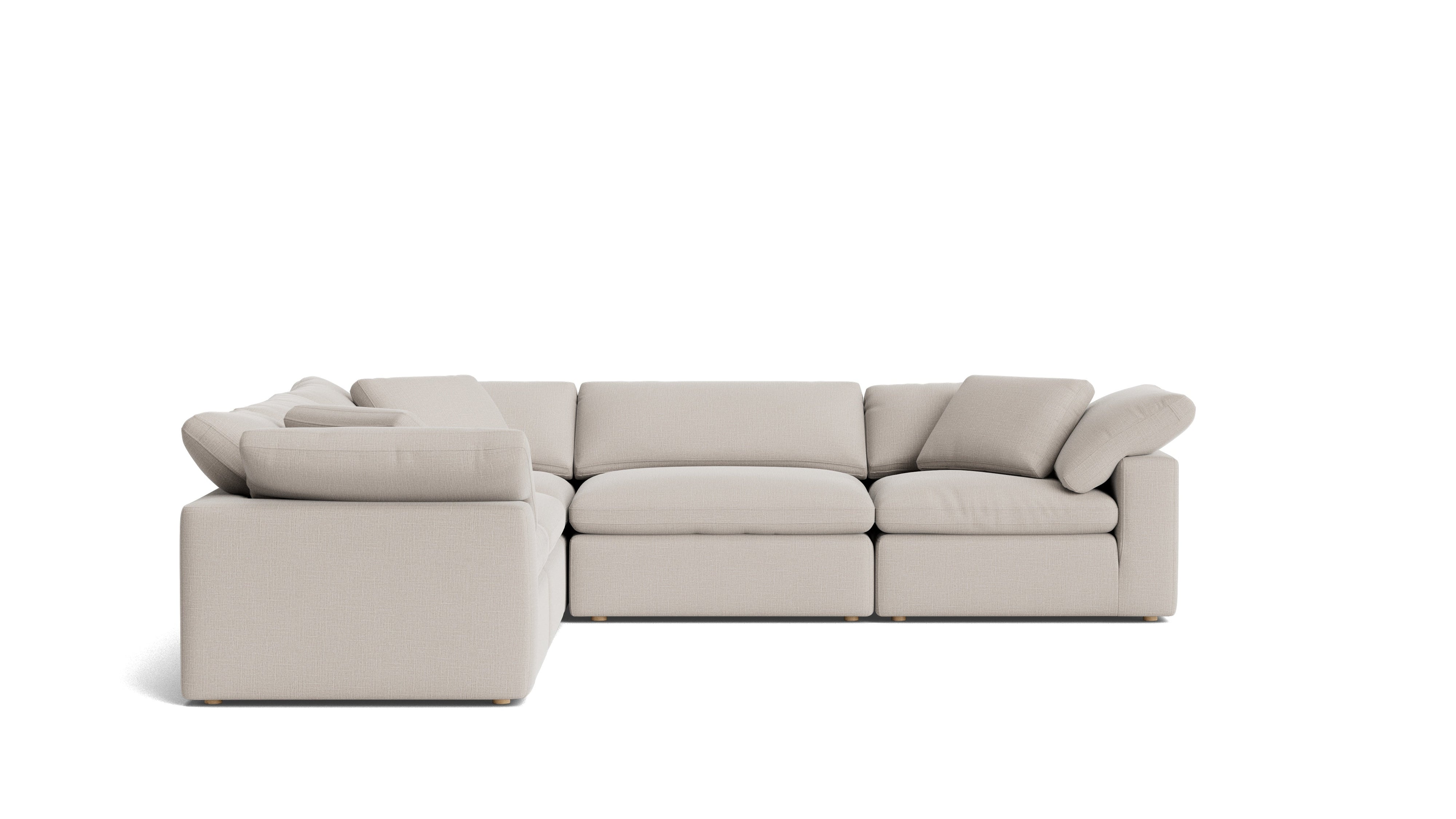 Movie Night™ 5-Piece Modular Sectional Closed, Large, Clay