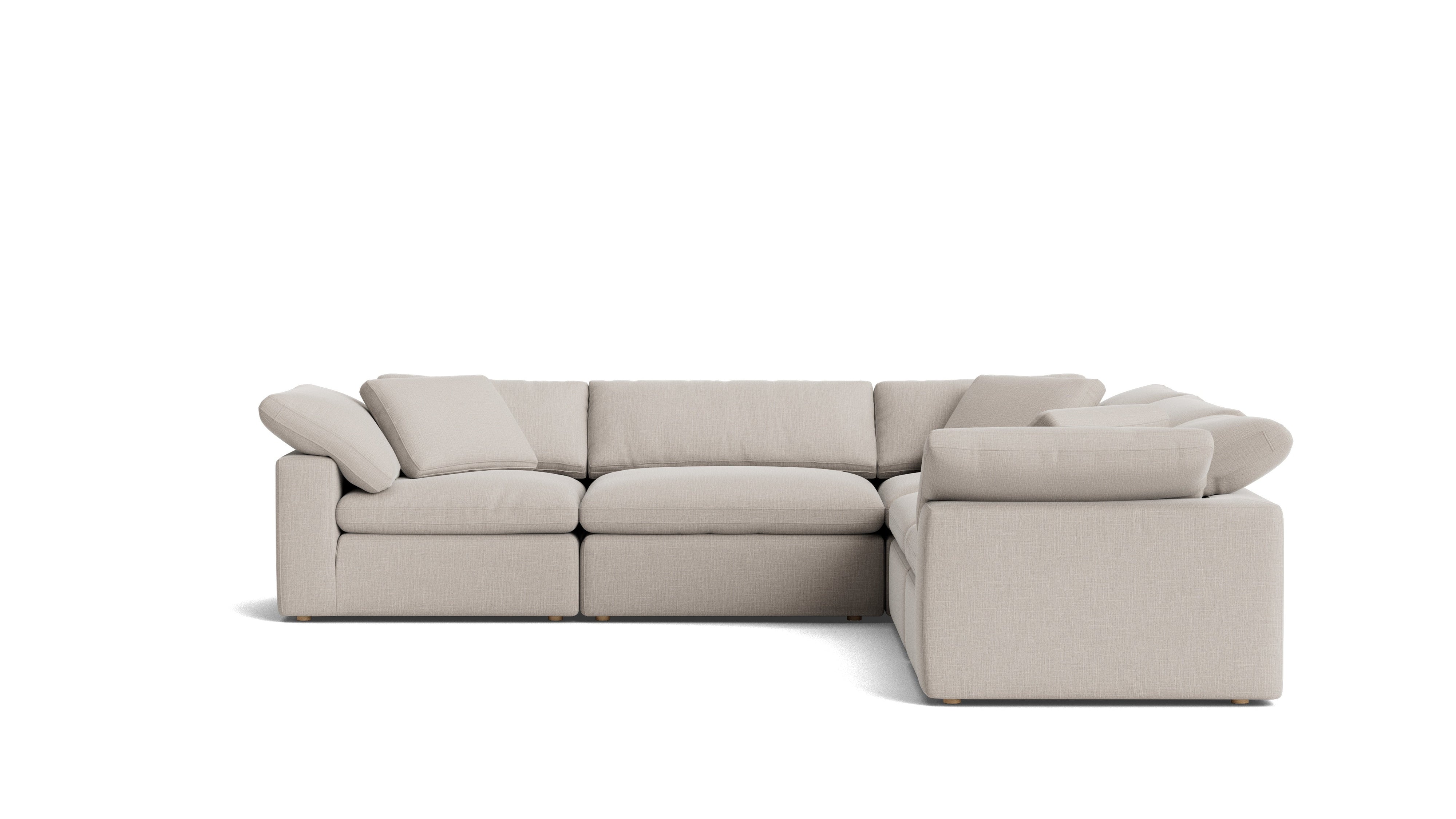 Movie Night™ 5-Piece Modular Sectional Closed, Large, Clay