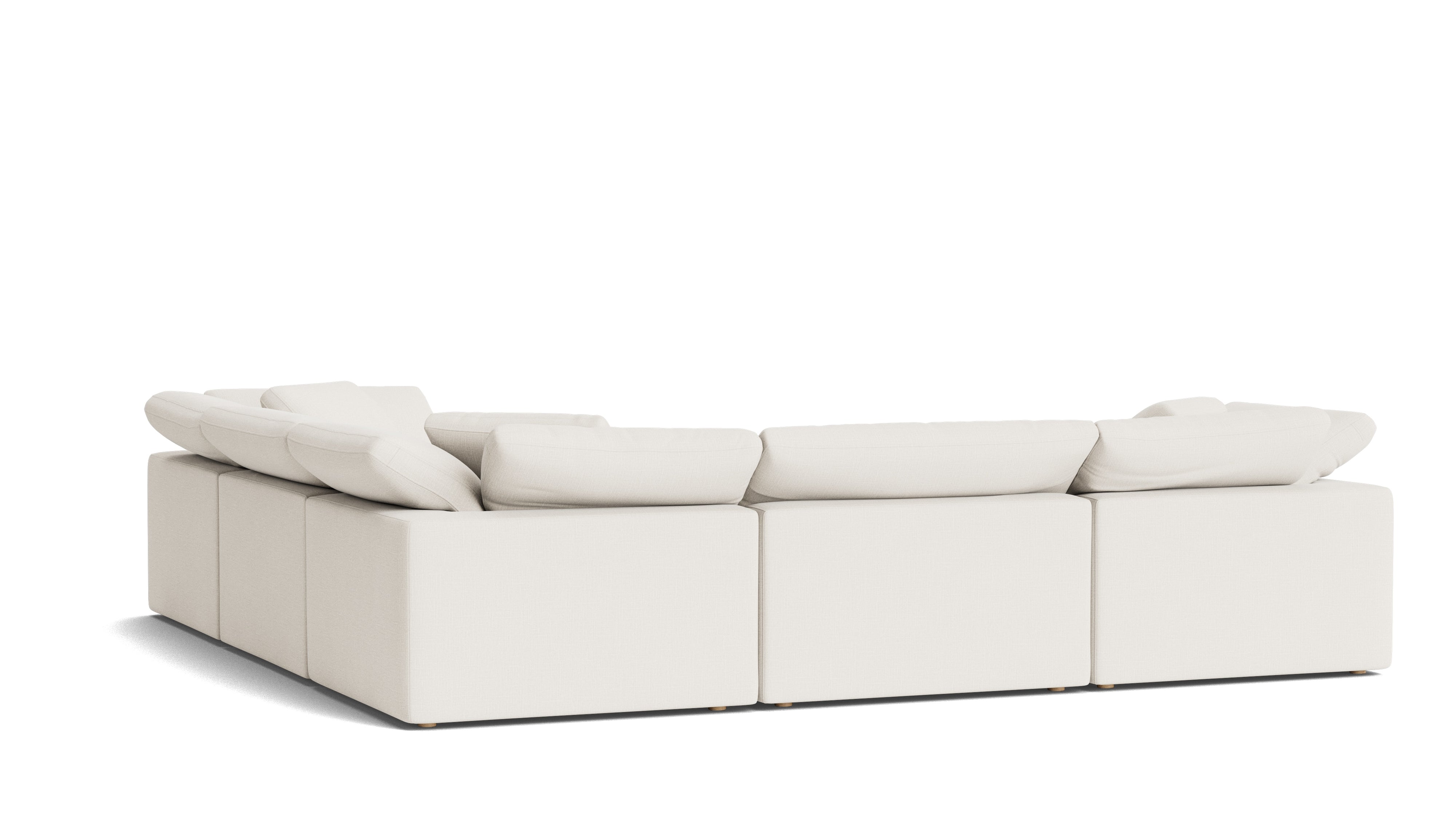Movie Night™ 5 - Piece Modular Sectional Closed, Large, Cream Linen - Sundays CompanySEC-YJ-921-018