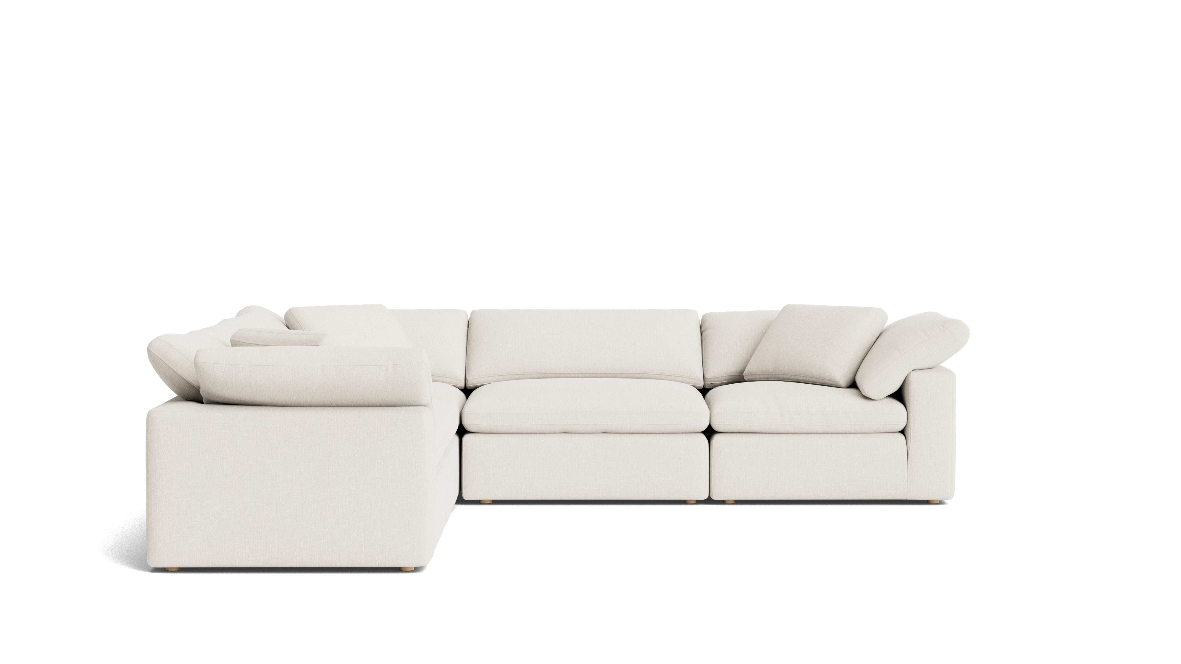 Movie Night™ 5 - Piece Modular Sectional Closed, Large, Cream Linen - Sundays CompanySEC-YJ-921-018
