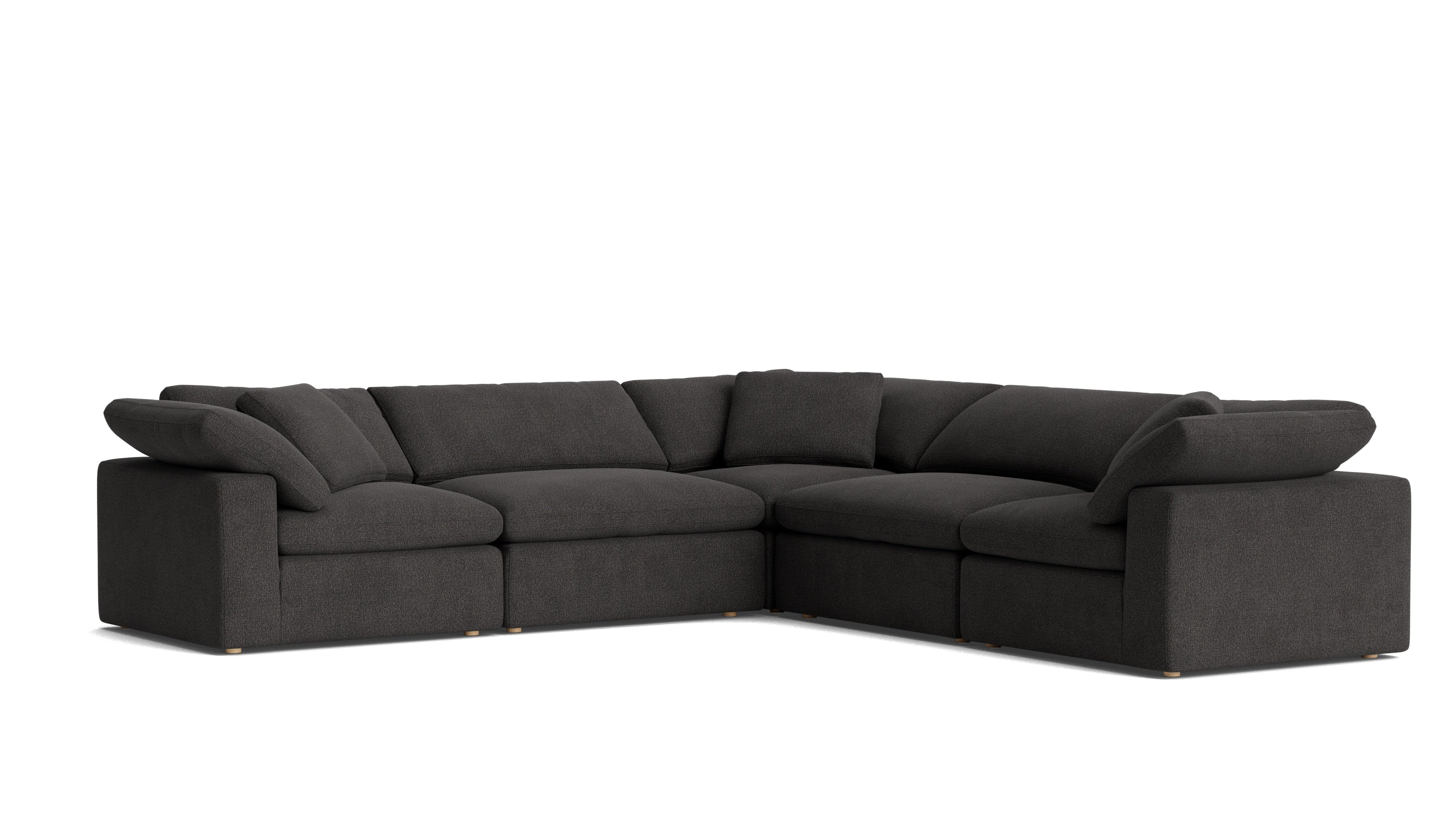 Movie Night™ 5-Piece Modular Sectional Closed, Large, Dark Shadow