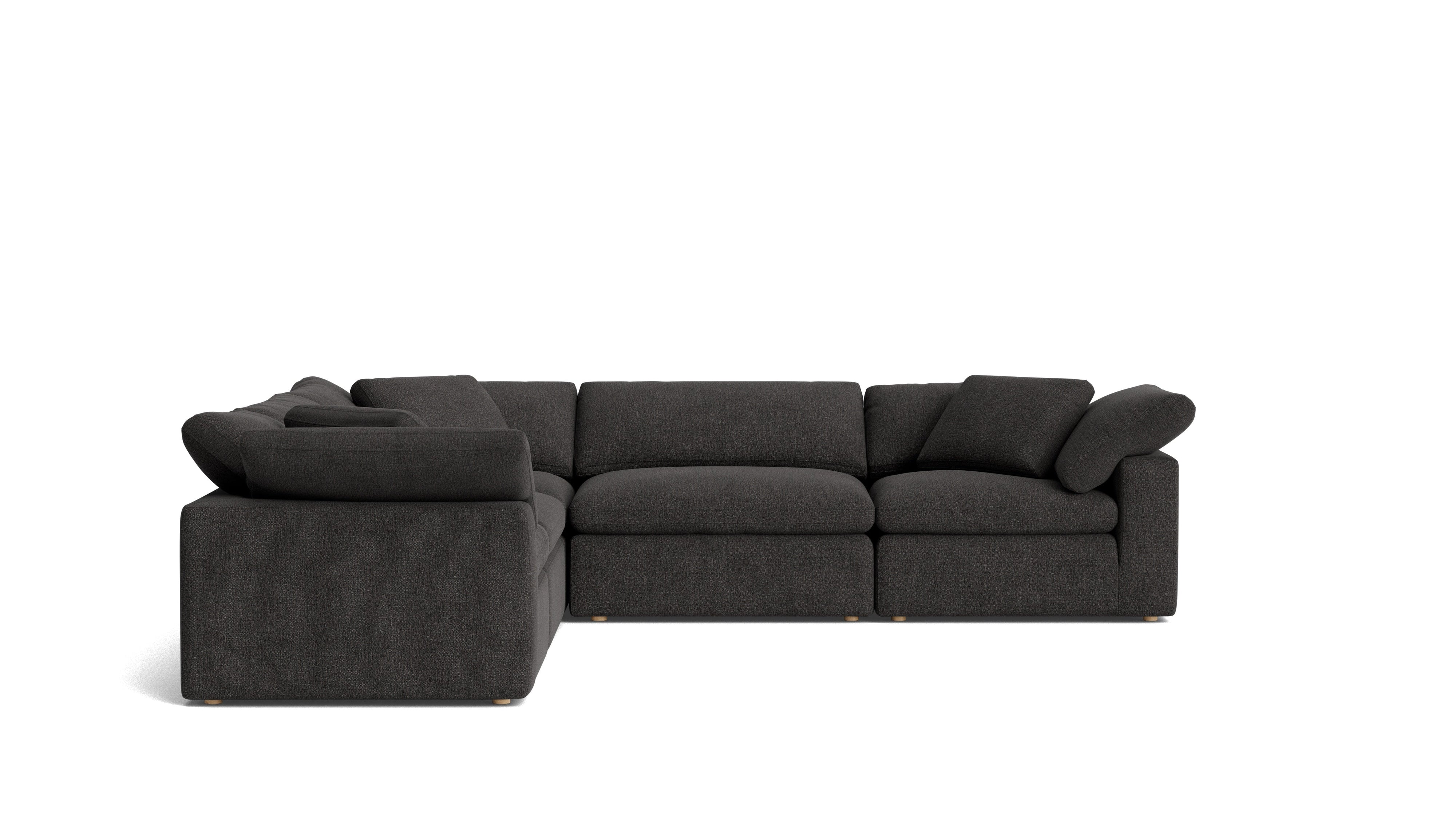 Movie Night™ 5-Piece Modular Sectional Closed, Large, Dark Shadow