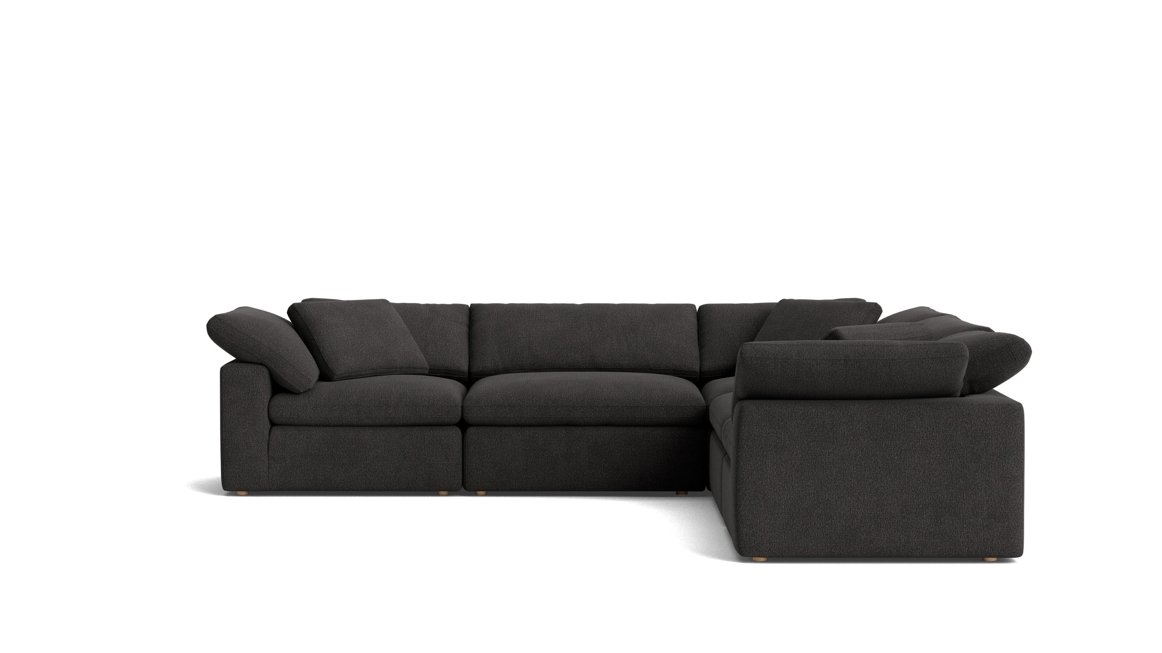 Movie Night™ 5-Piece Modular Sectional Closed, Large, Dark Shadow