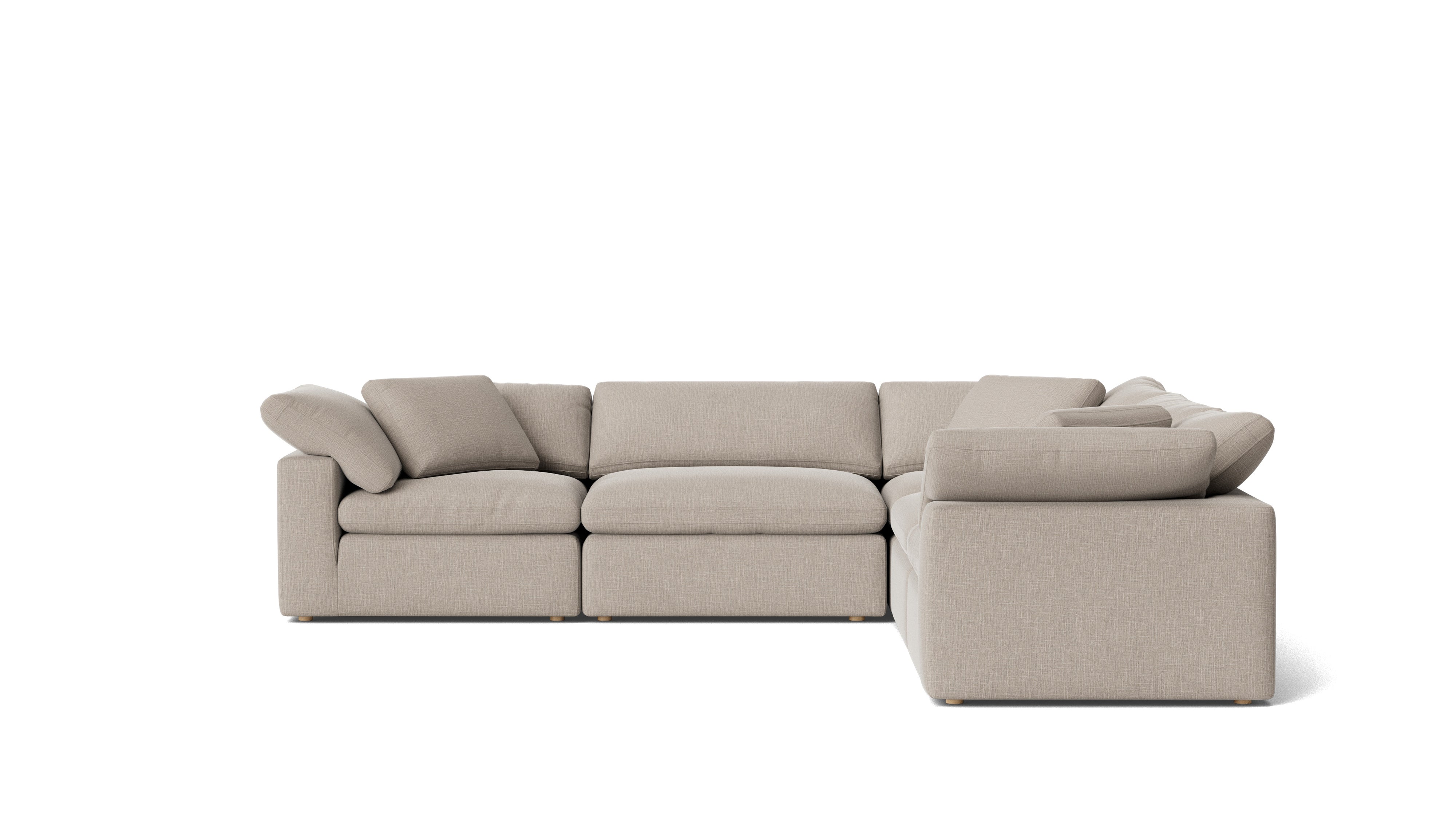 Movie Night™ 5 - Piece Modular Sectional Closed, Large, Light Pebble - Sundays CompanySEC-YJ-921-029