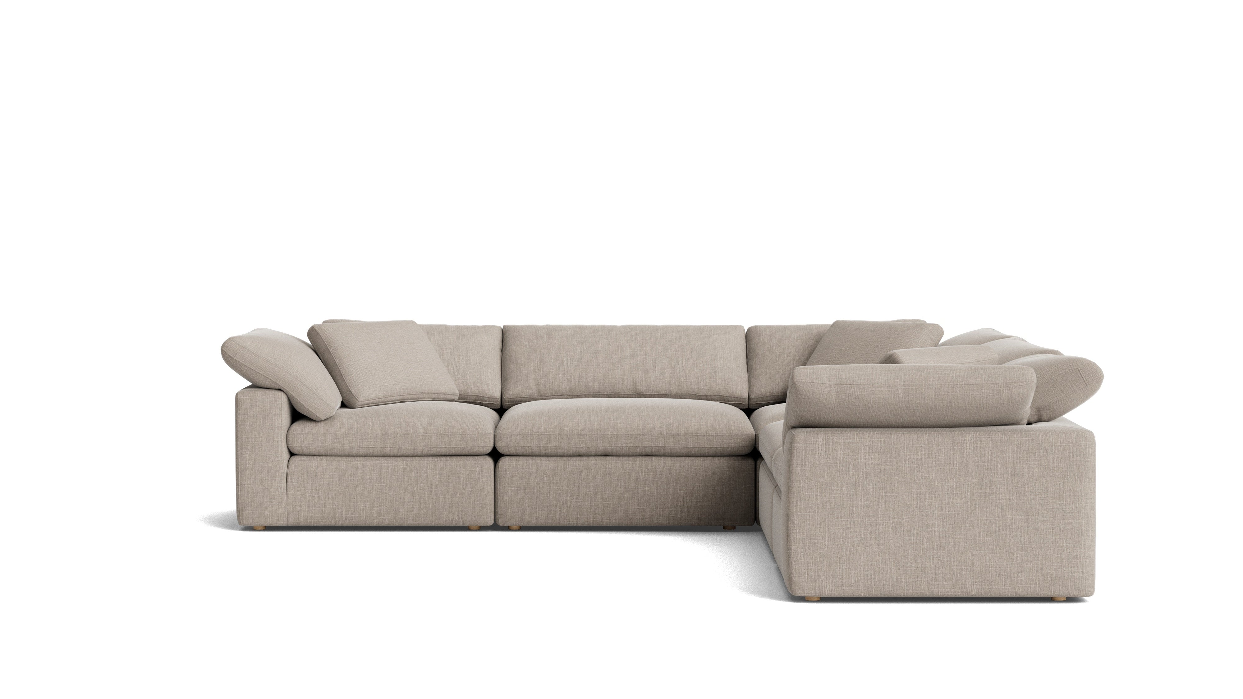 Movie Night™ 5-Piece Modular Sectional Closed, Large, Light Pebble