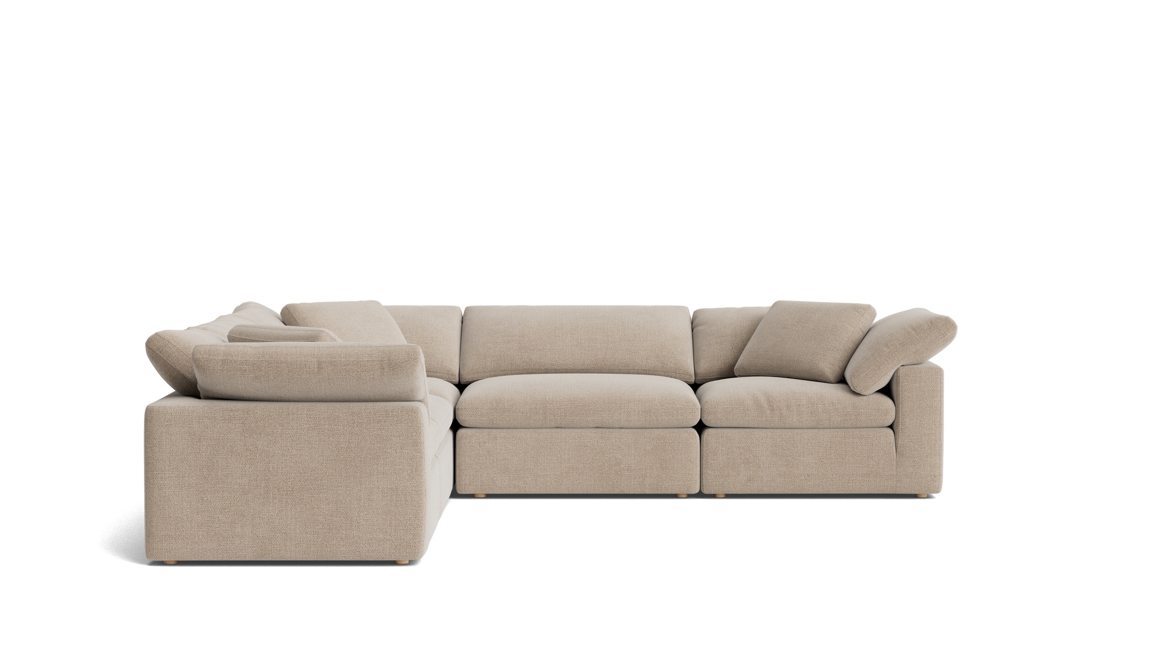 Movie Night™ 5 - Piece Modular Sectional Closed, Large, Champagne - Sundays CompanySEC-YJ-921-041
