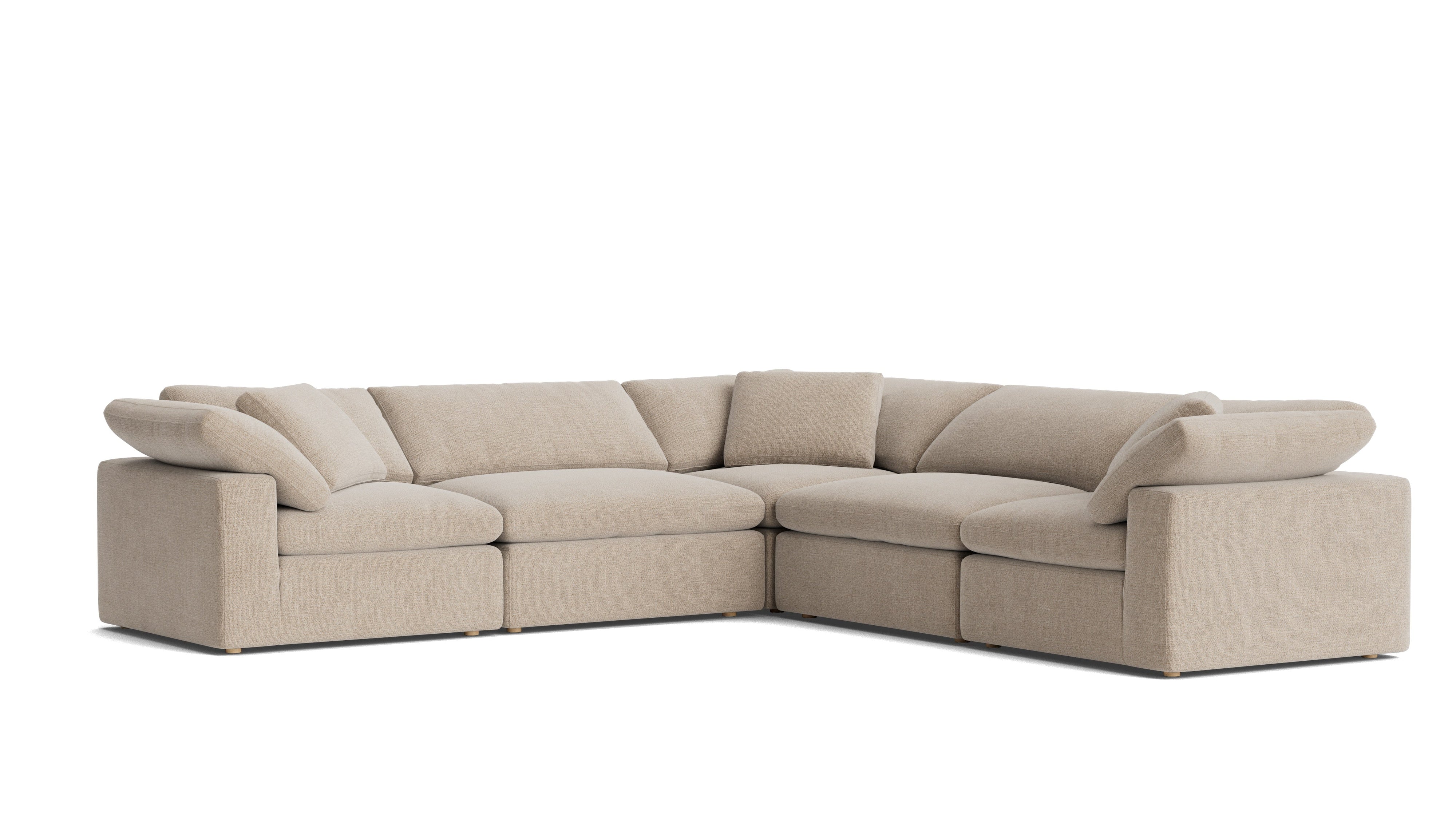 Movie Night™ 5-Piece Modular Sectional Closed, Large, Champagne