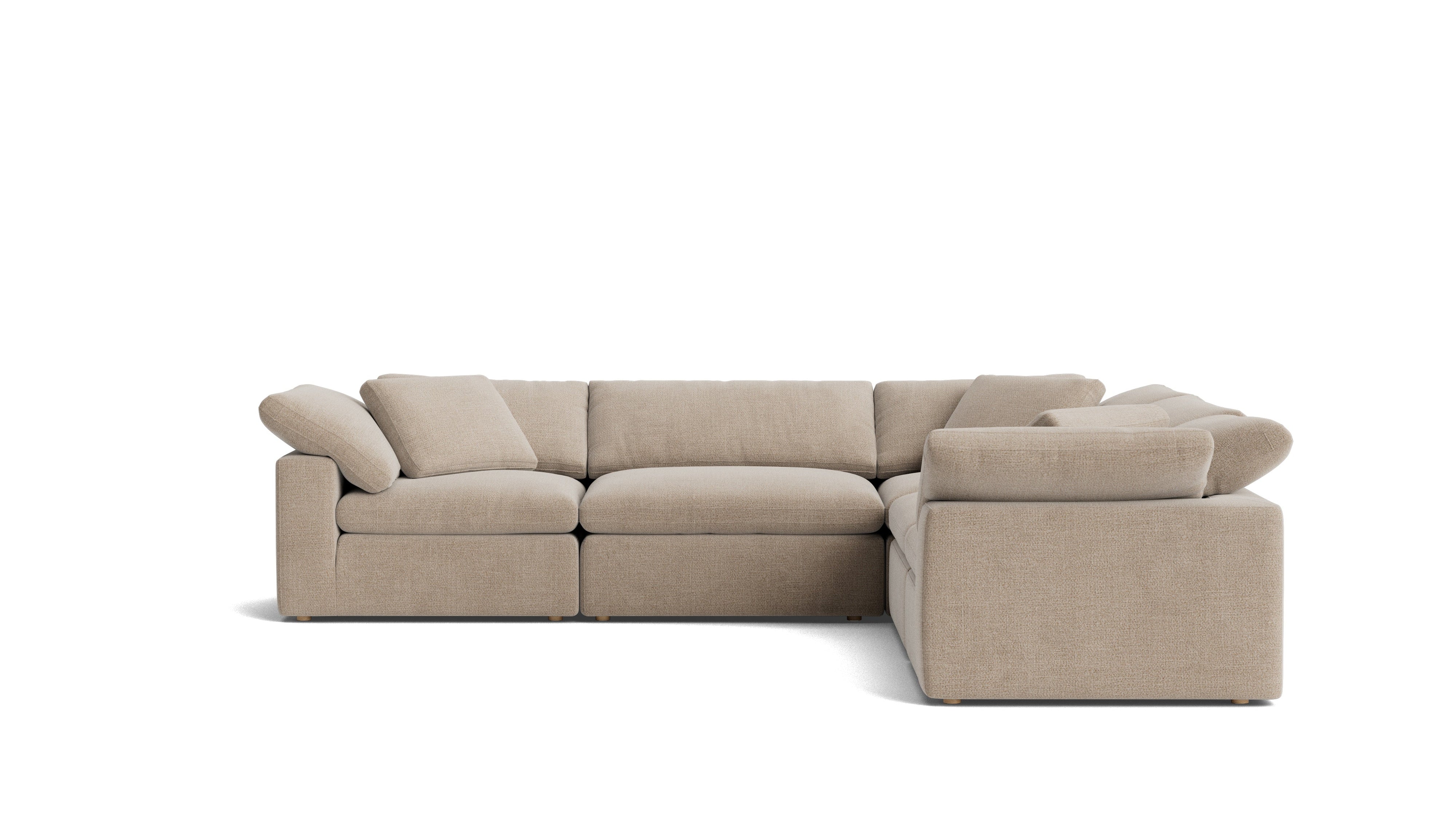 Movie Night™ 5-Piece Modular Sectional Closed, Large, Champagne