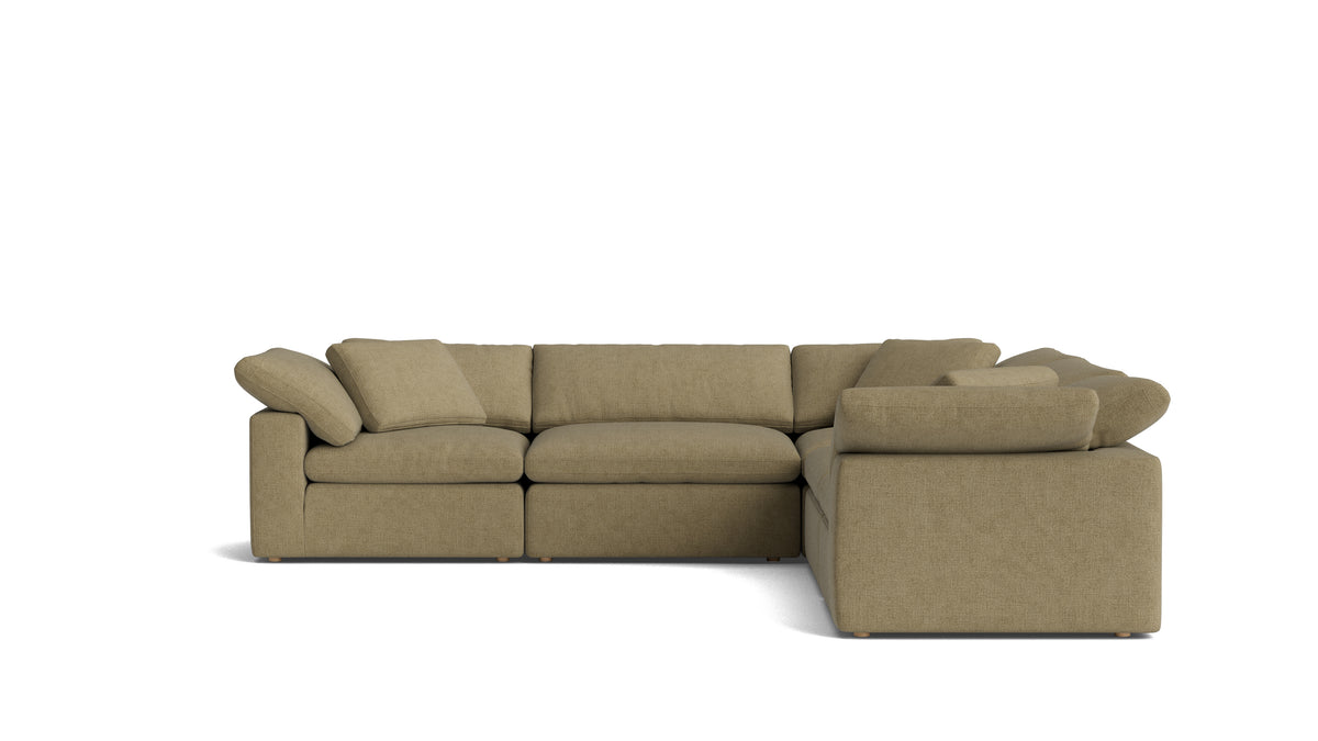 Movie Night™ 5-Piece Modular Sectional Closed, Large, Olive