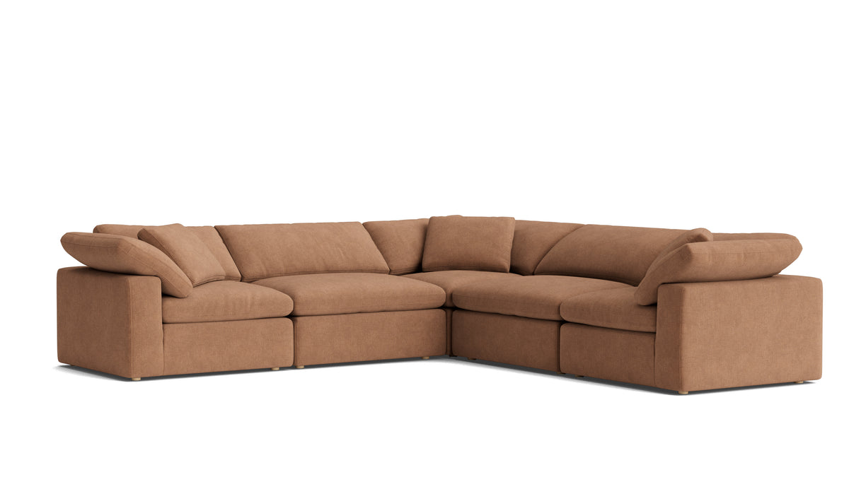 Movie Night™ 5-Piece Modular Sectional Closed, Large, Spice
