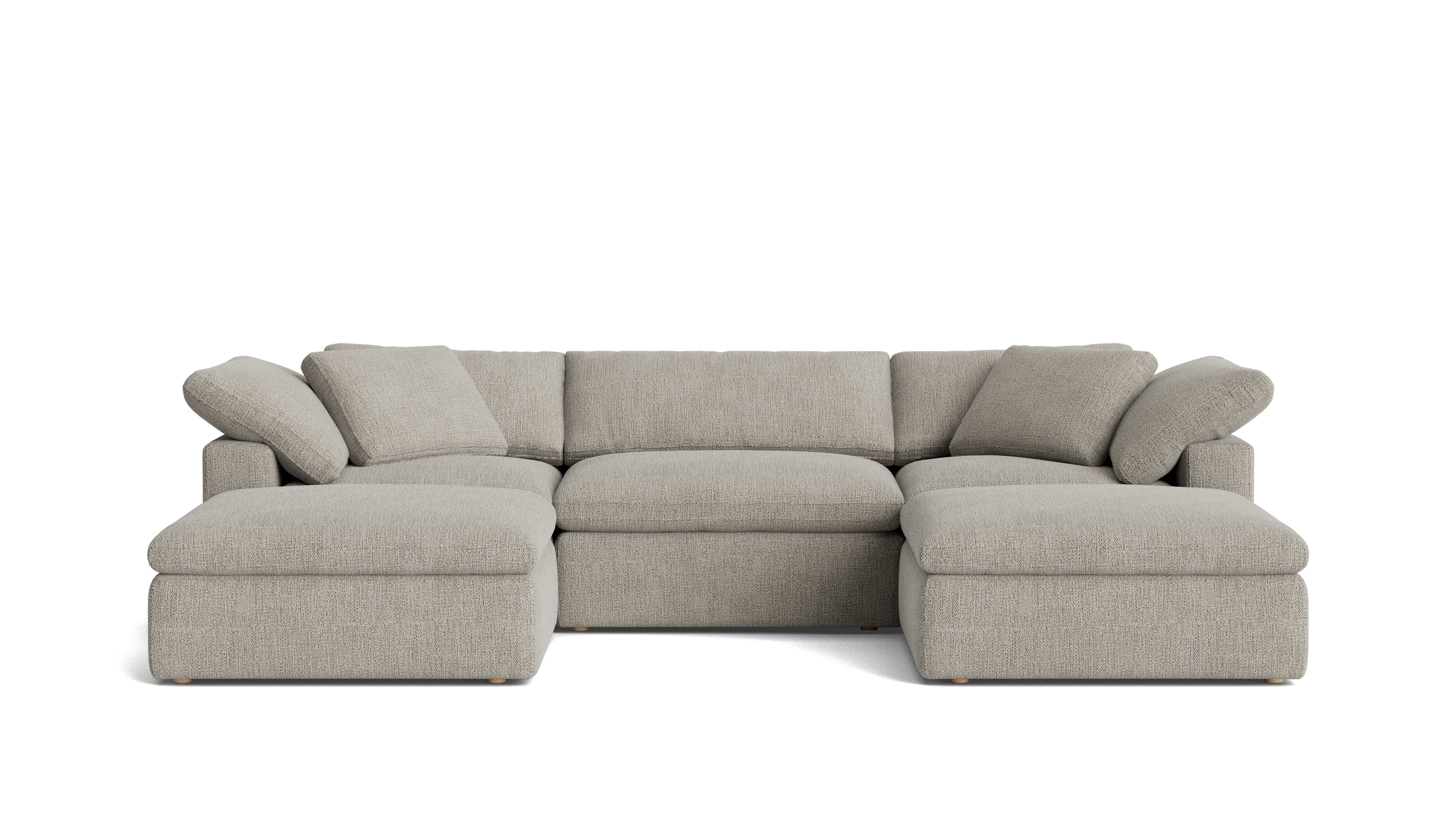 Movie Night™ 5-Piece Modular U-Shaped Sectional, Large, Oatmeal