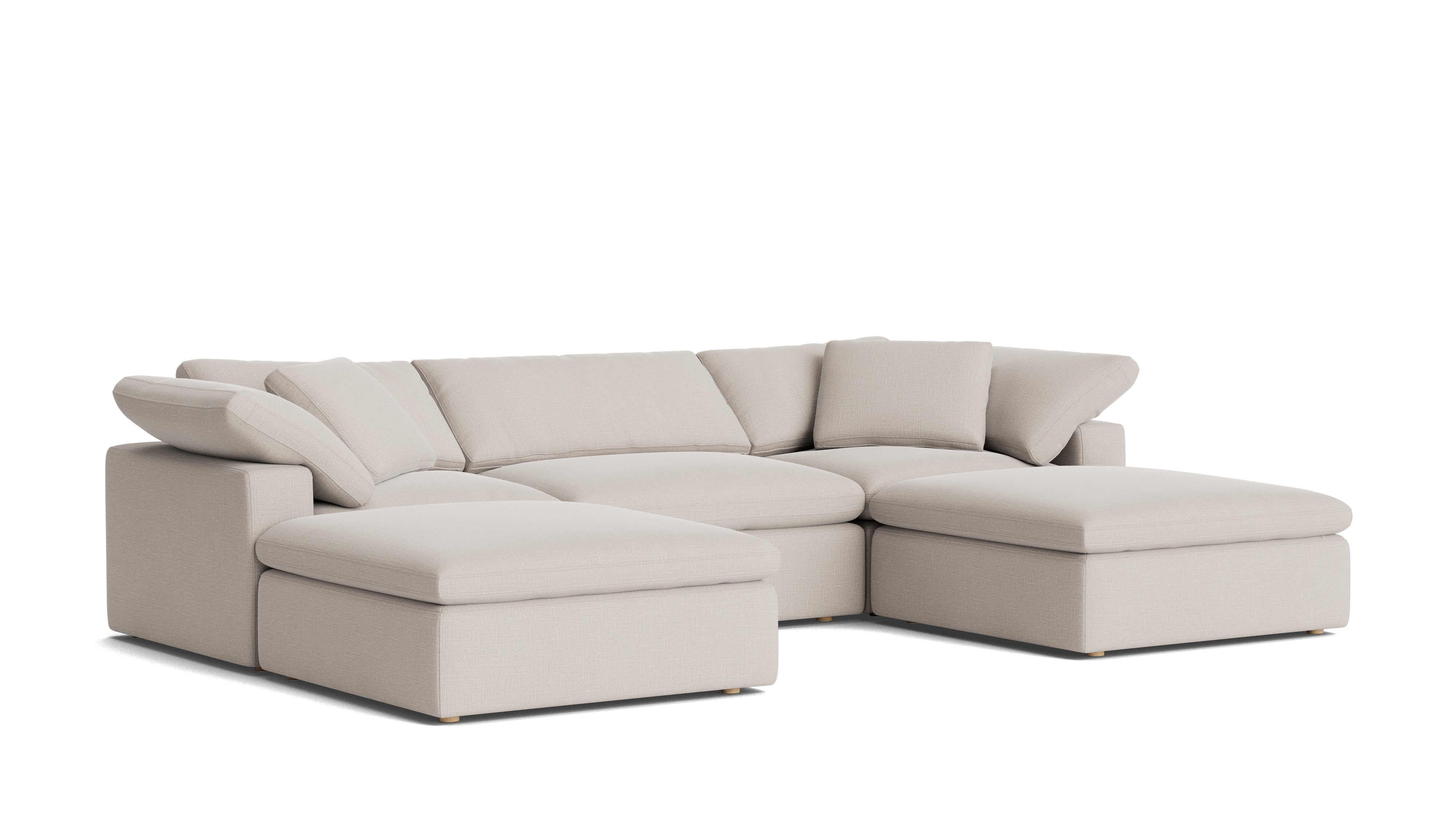 Movie Night™ 5 - Piece Modular U - Shaped Sectional, Large, Clay - Sundays CompanySEC-YJ-922-015