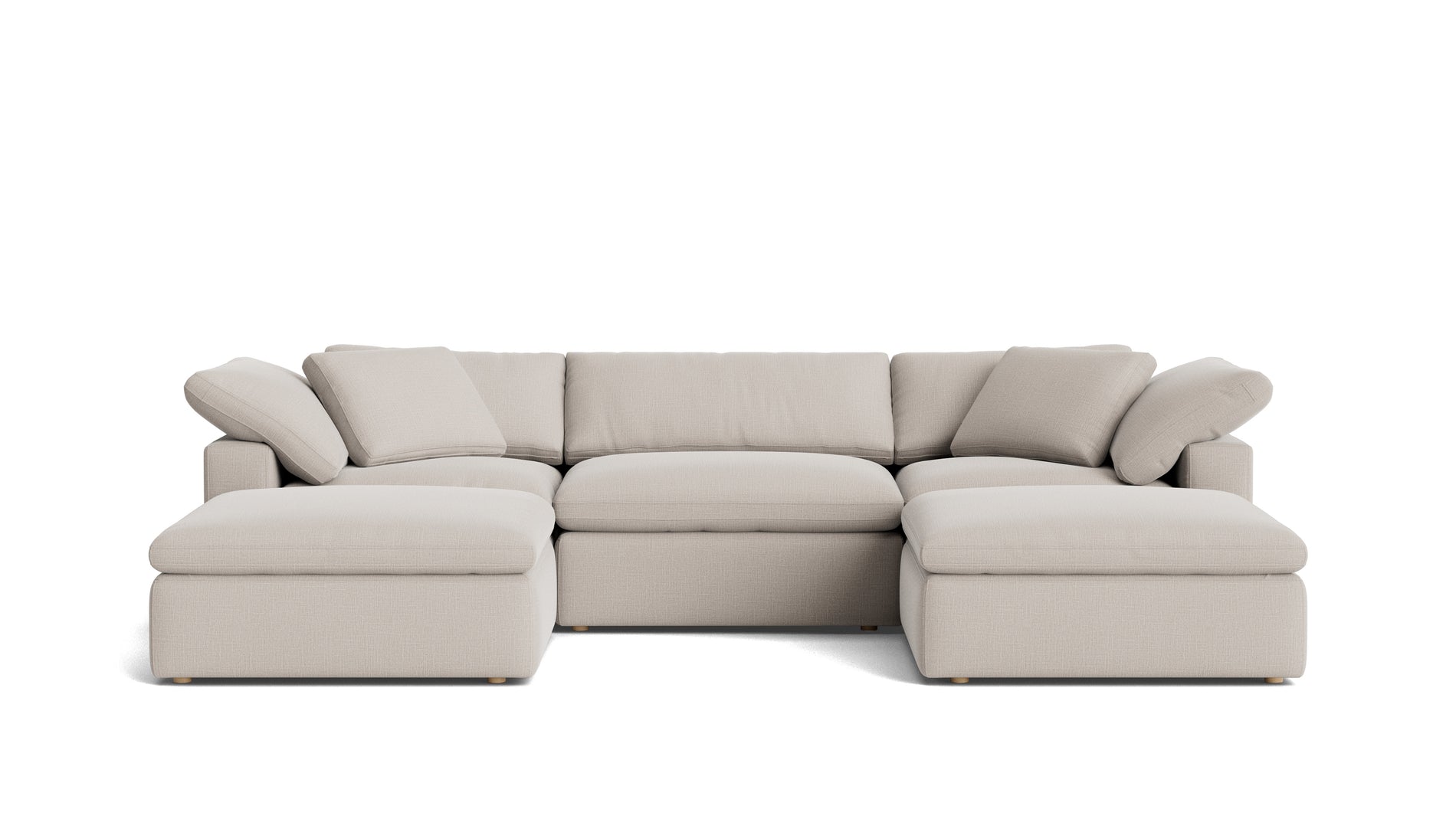 Movie Night™ 5-Piece Modular U-Shaped Sectional, Large, Clay_image