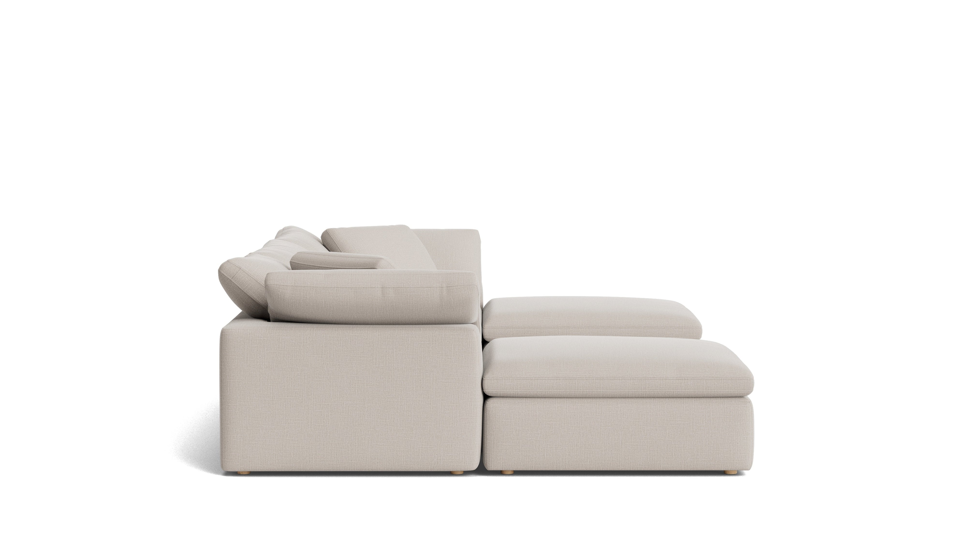 Movie Night™ 5-Piece Modular U-Shaped Sectional, Large, Clay