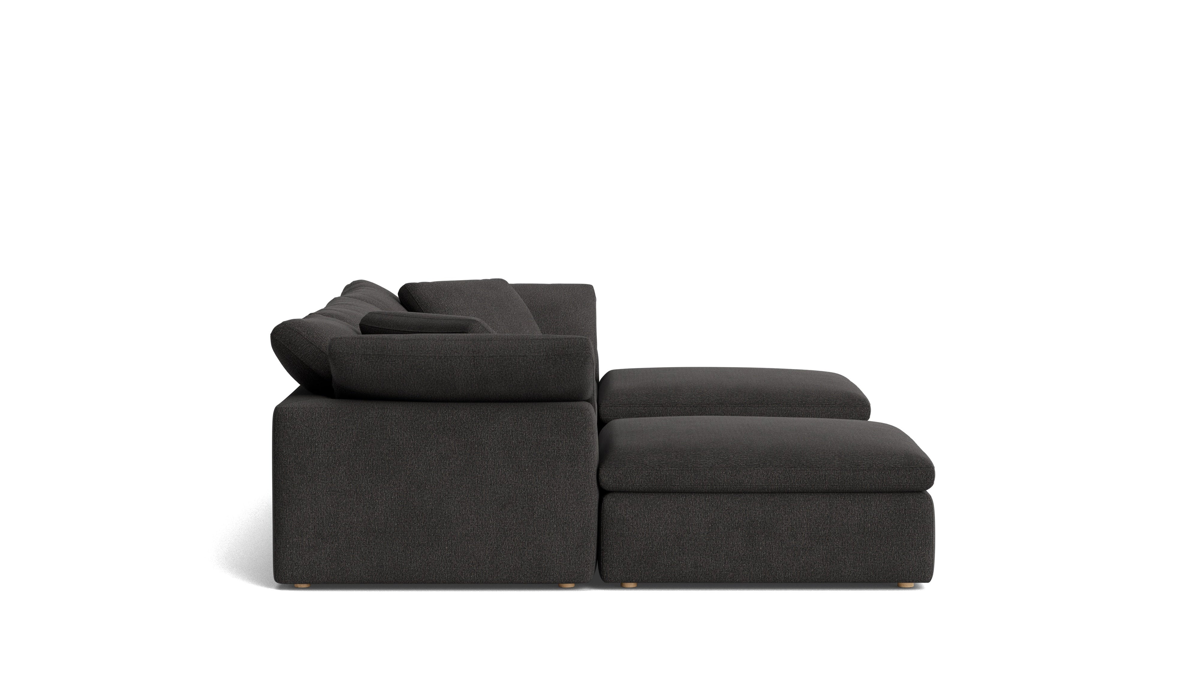 Movie Night™ 5-Piece Modular U-Shaped Sectional, Large, Dark Shadow