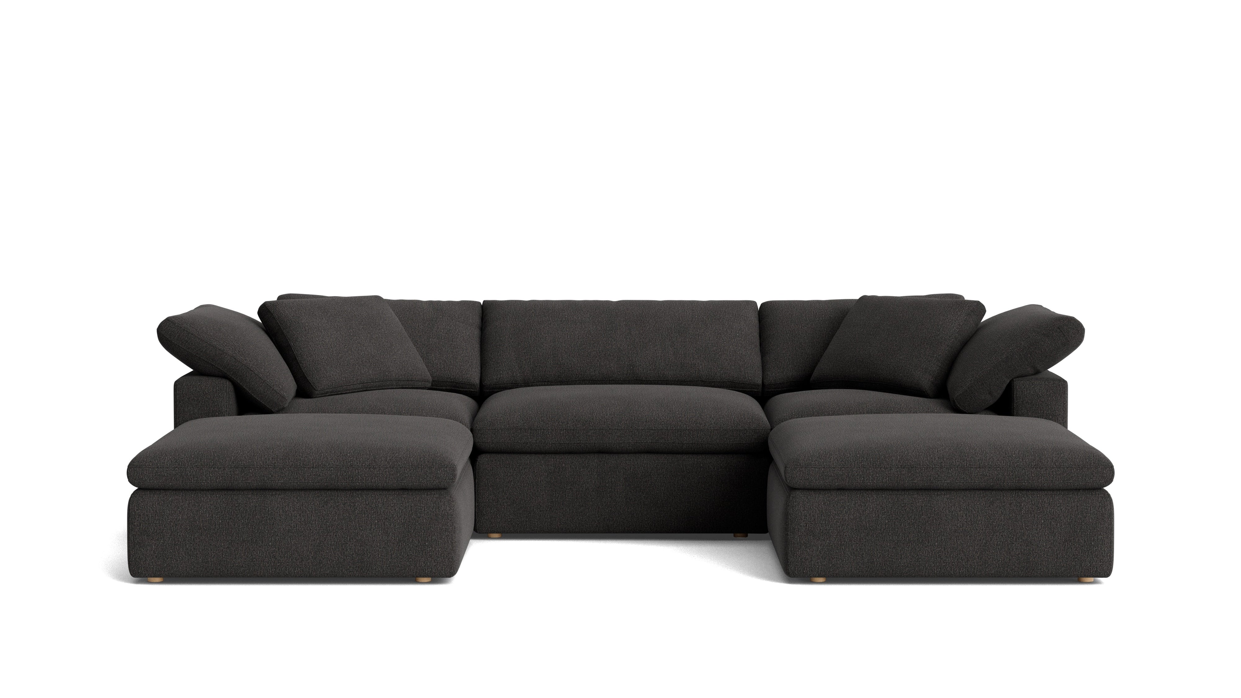 Movie Night™ 5-Piece Modular U-Shaped Sectional, Large, Dark Shadow