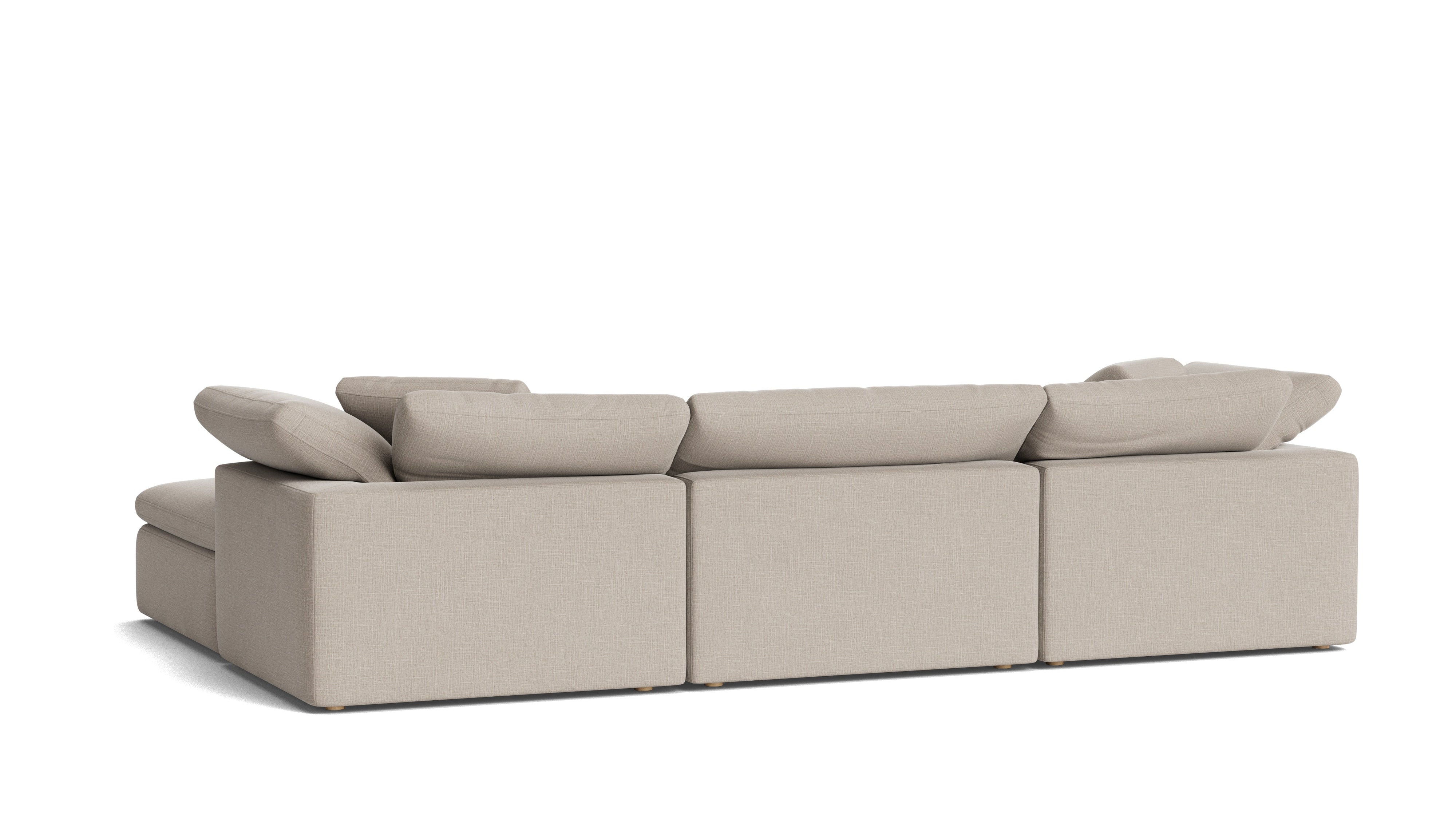 Movie Night™ 5-Piece Modular U-Shaped Sectional, Large, Light Pebble