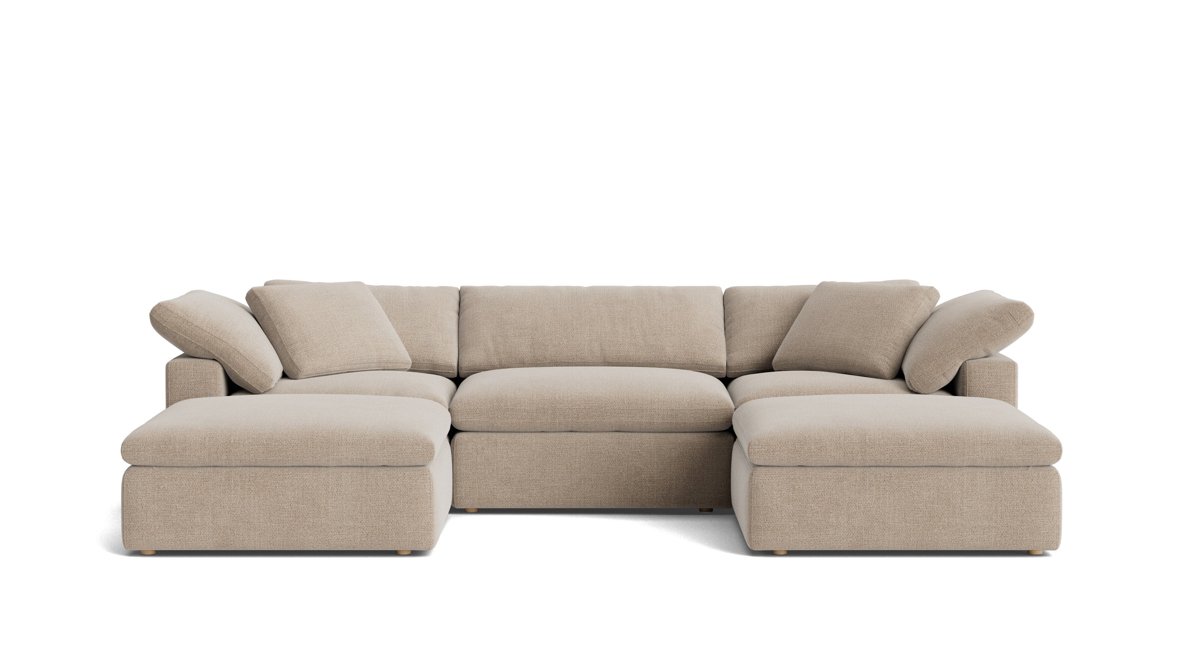 Movie Night™ 5-Piece Modular U-Shaped Sectional, Large, Champagne