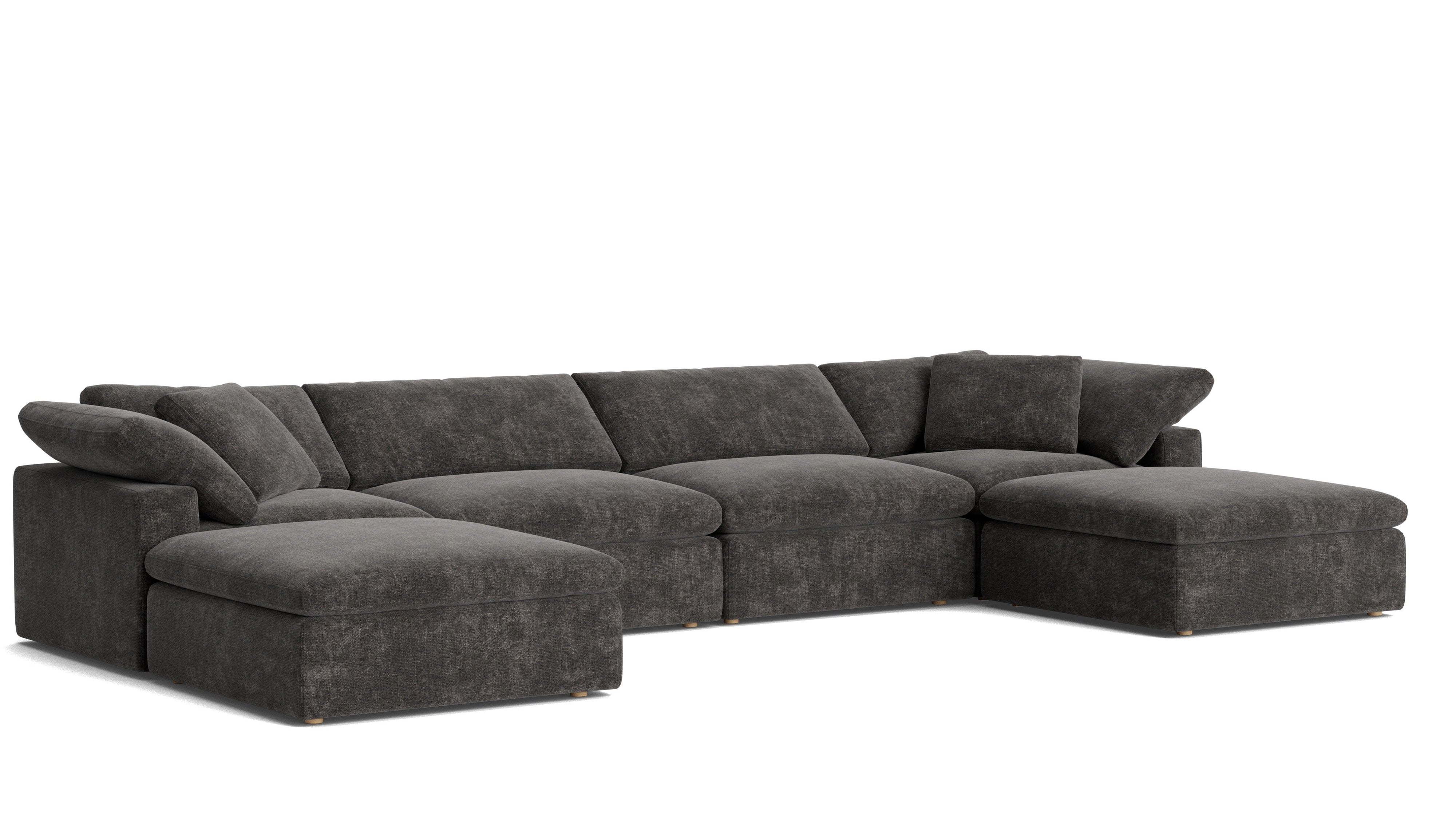 Movie Night™ 6-Piece Modular U-Shaped Sectional, Large, Truffle