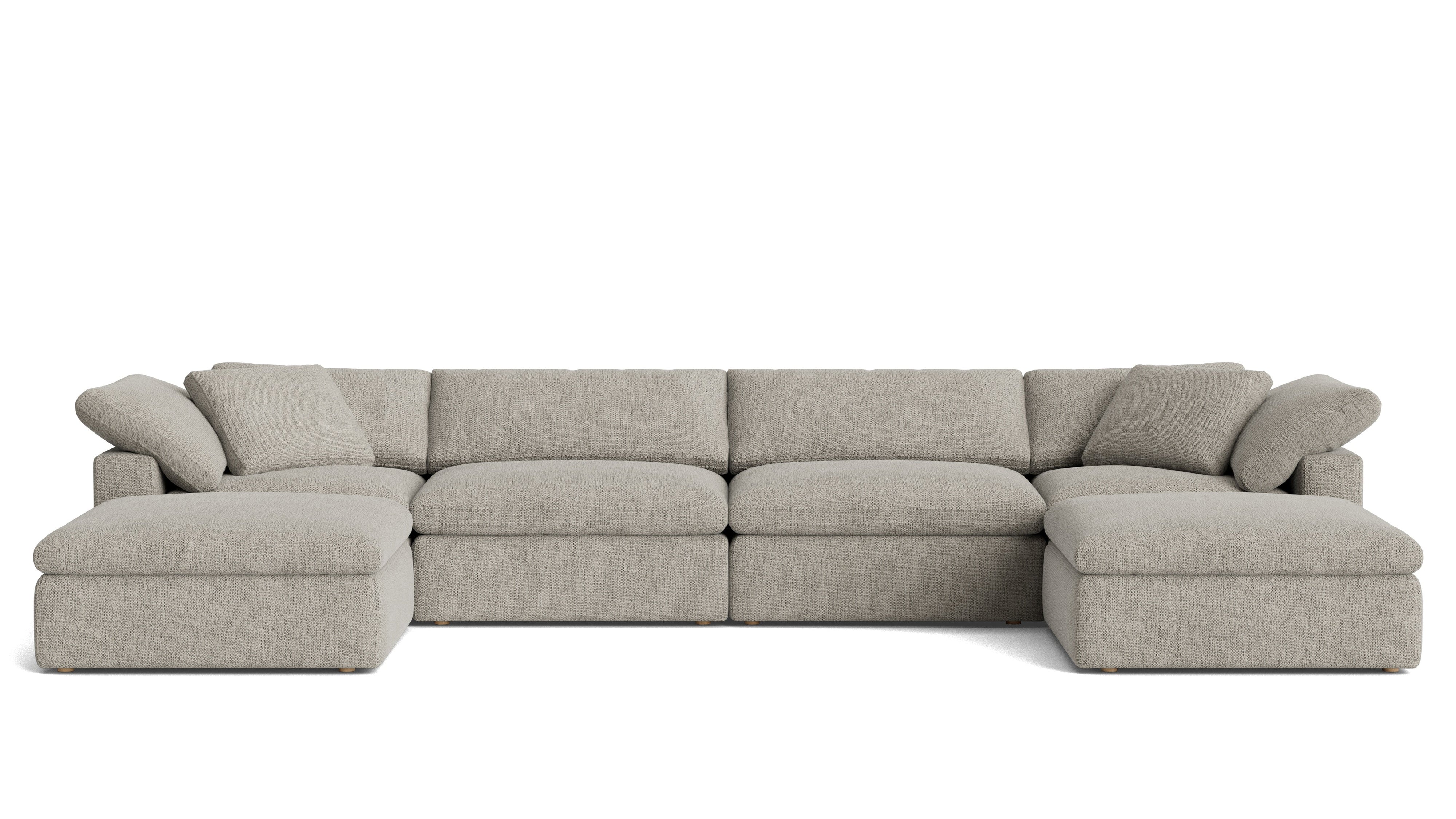 Movie Night™ 6-Piece Modular U-Shaped Sectional, Large, Oatmeal