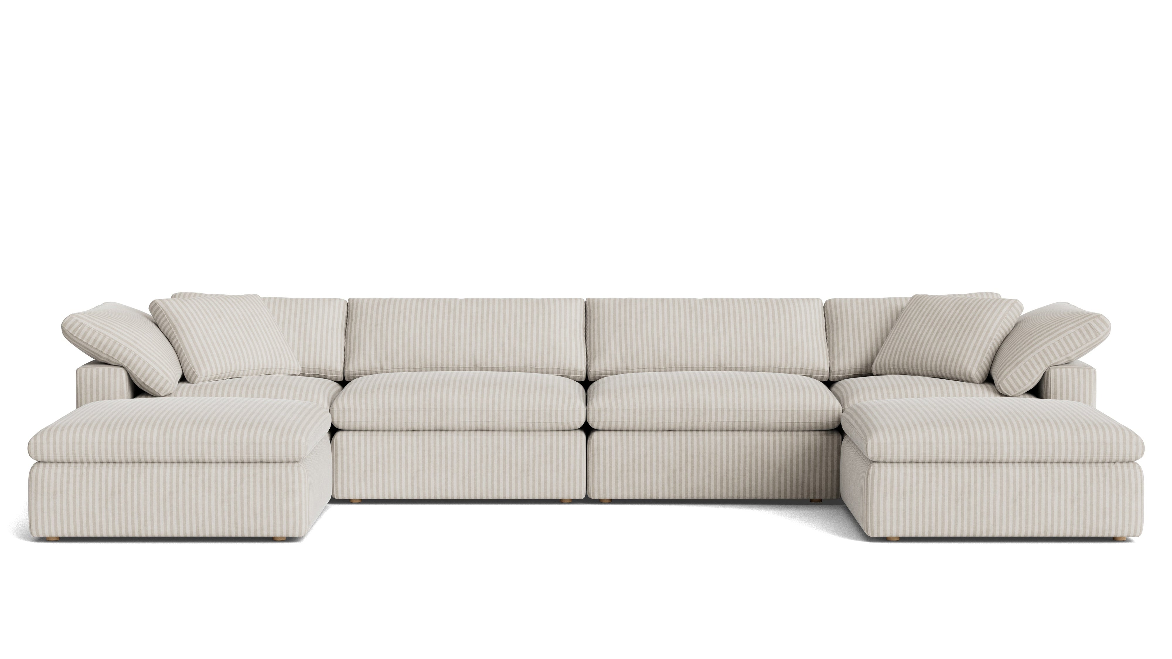 Movie Night™ 6-Piece Modular U-Shaped Sectional, Large, Newport Stripe