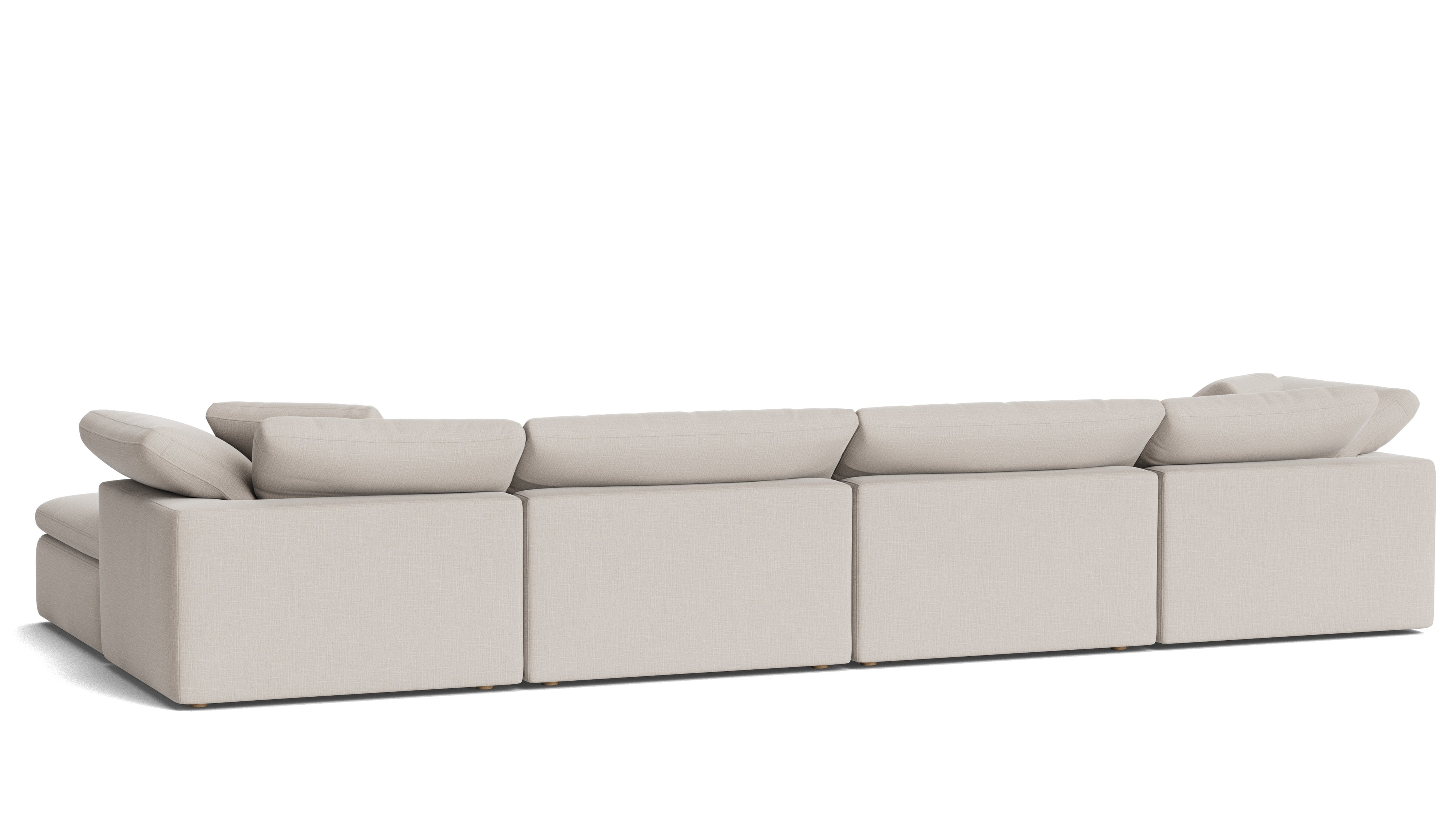 Movie Night™ 6 - Piece Modular U - Shaped Sectional, Large, Clay - Sundays CompanySEC-YJ-923-015