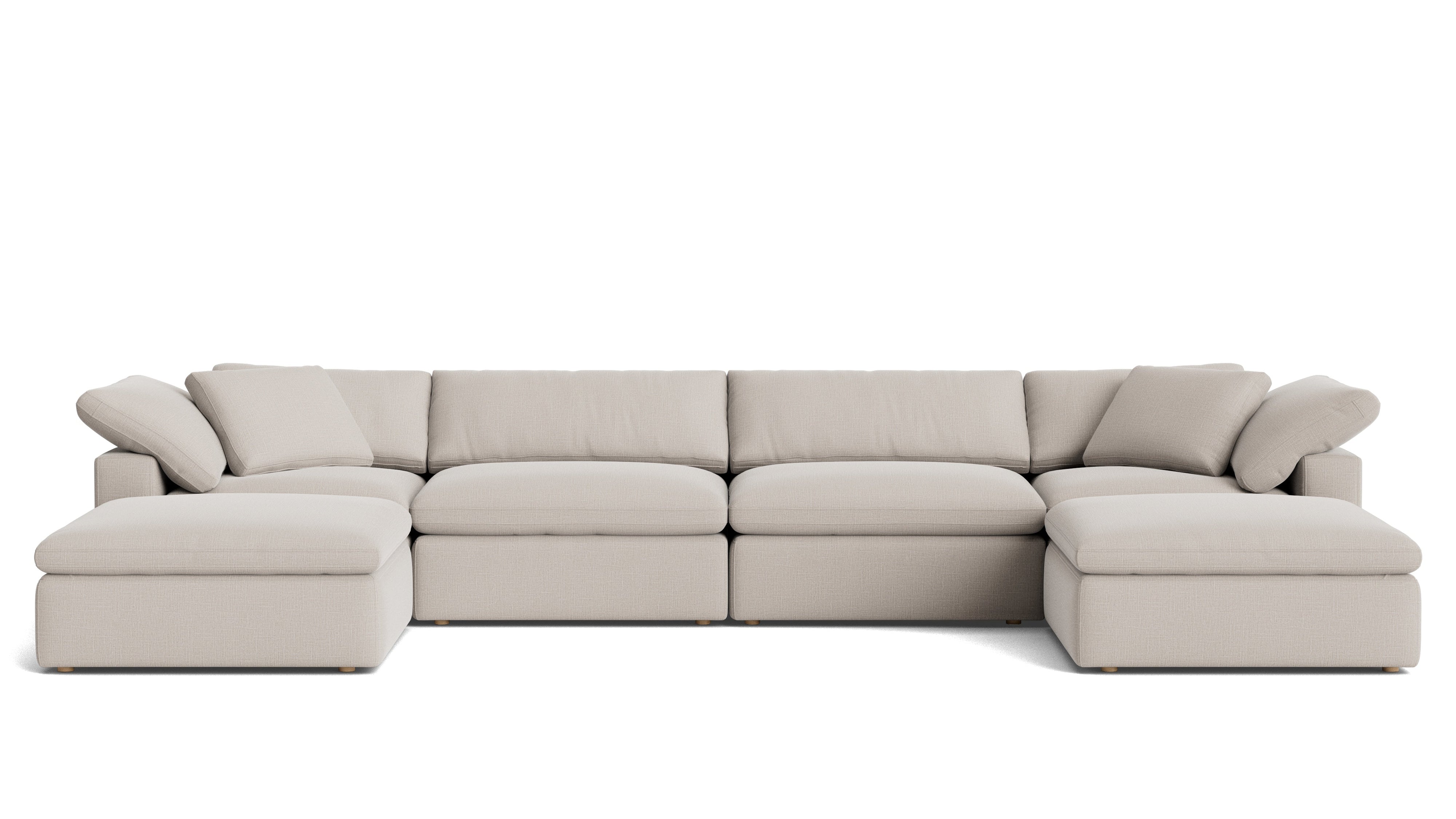 Movie Night™ 6-Piece Modular U-Shaped Sectional, Large, Clay
