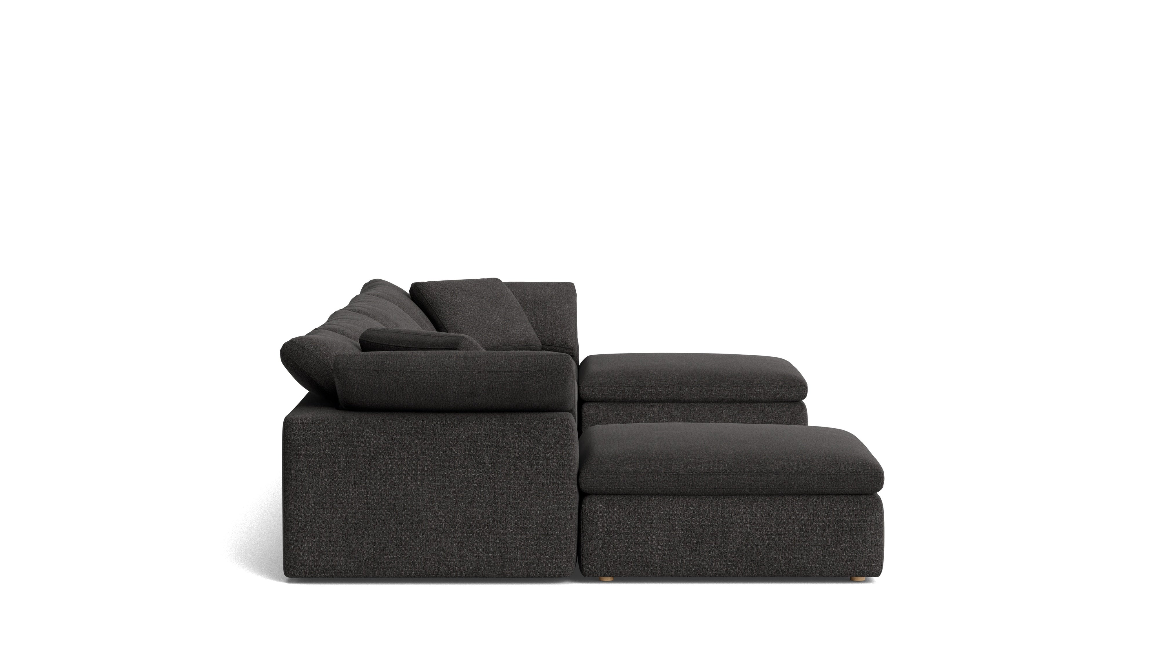 Movie Night™ 6-Piece Modular U-Shaped Sectional, Large, Dark Shadow