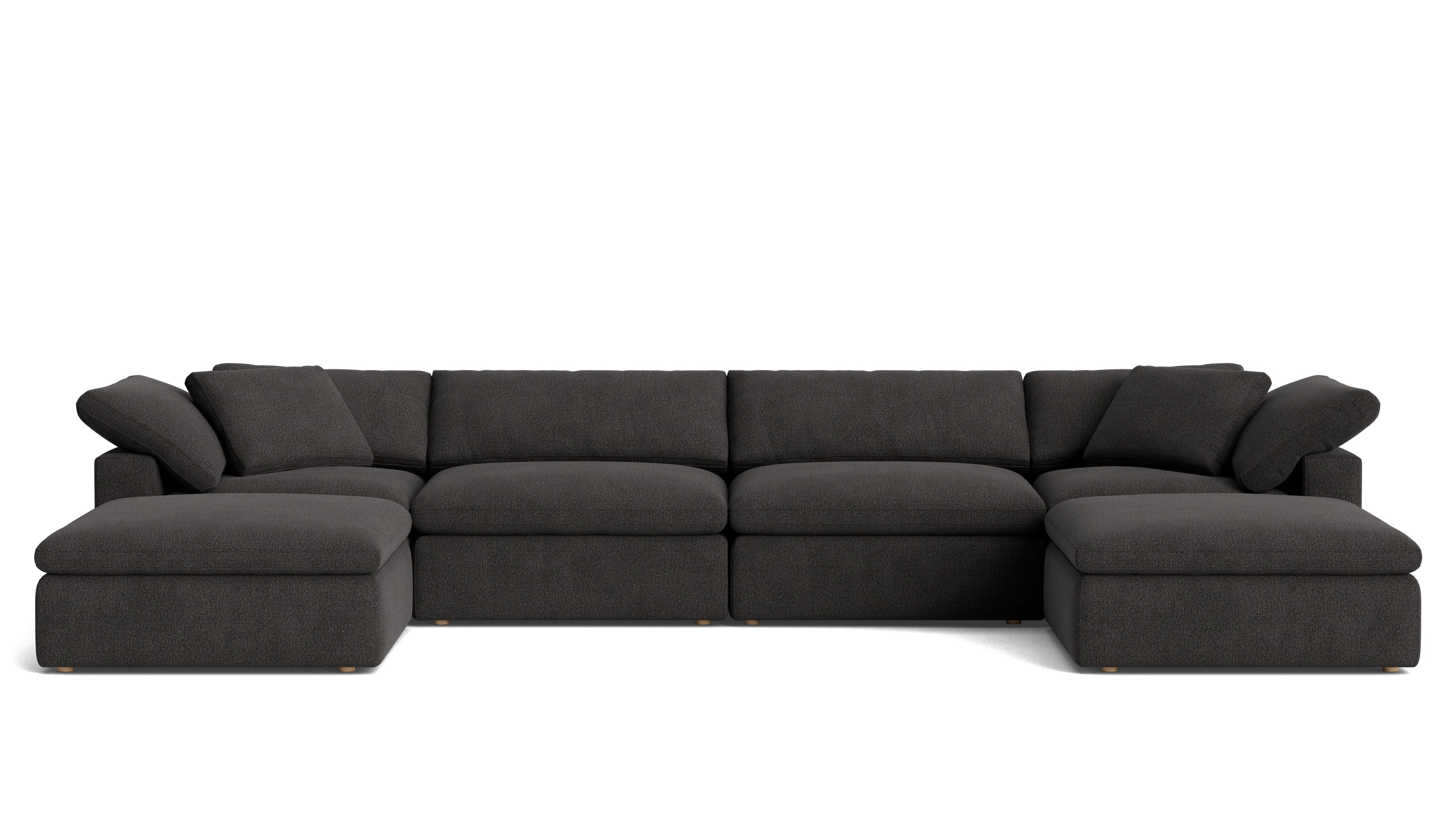 Movie Night™ 6-Piece Modular U-Shaped Sectional, Large, Dark Shadow