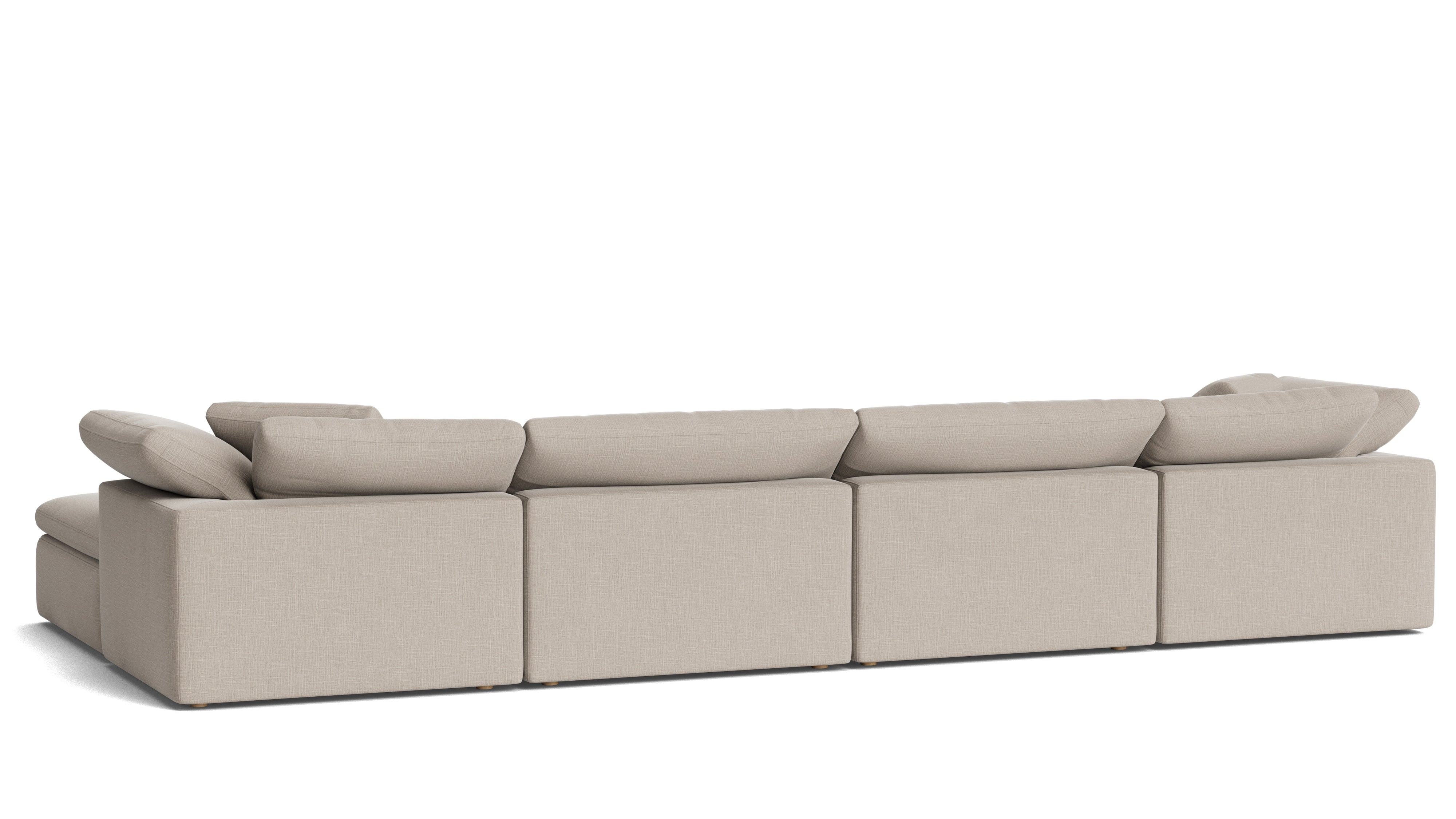 Movie Night™ 6 - Piece Modular U - Shaped Sectional, Large, Light Pebble - Sundays CompanySEC-YJ-923-029