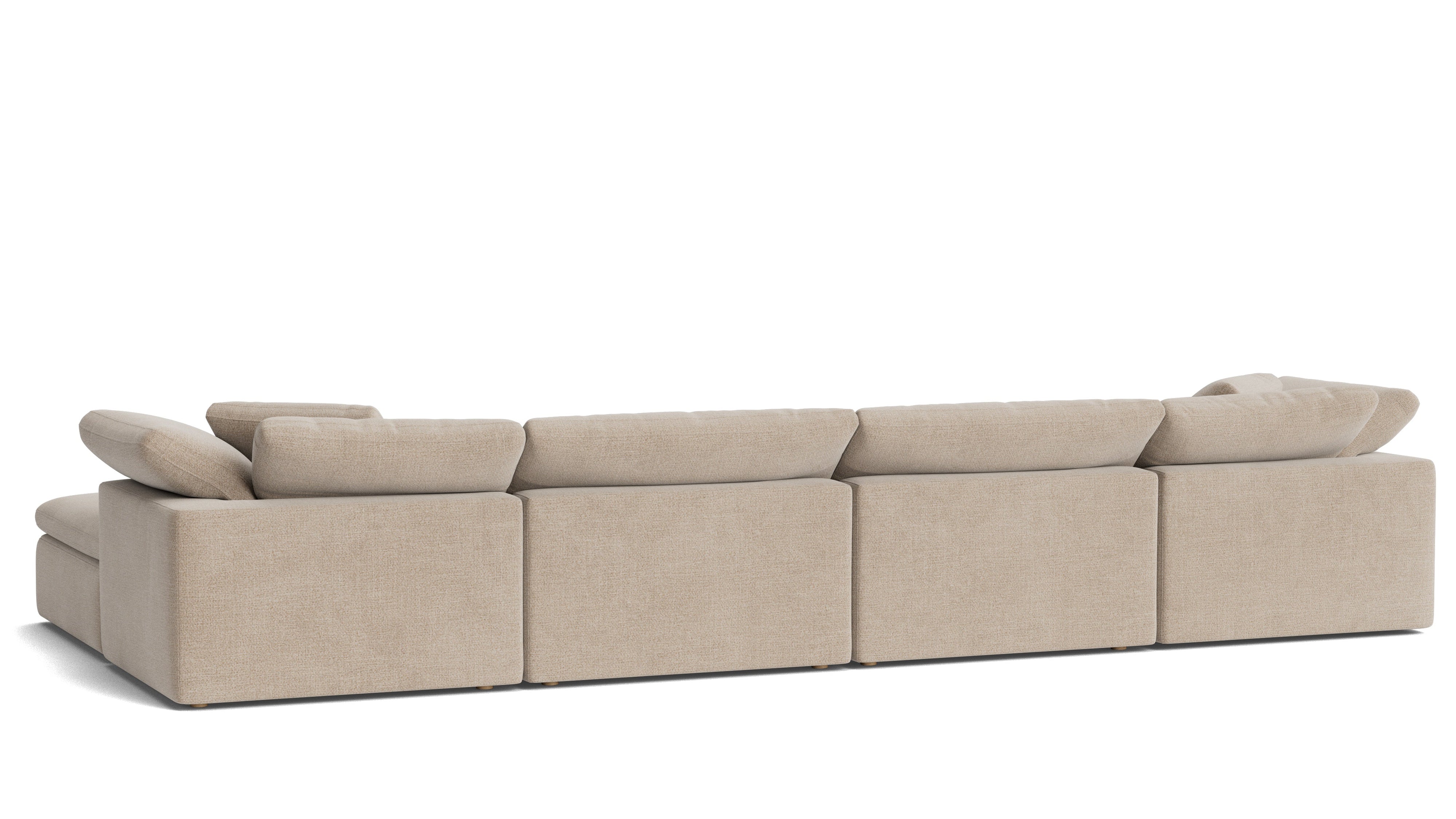 Movie Night™ 6-Piece Modular U-Shaped Sectional, Large, Champagne
