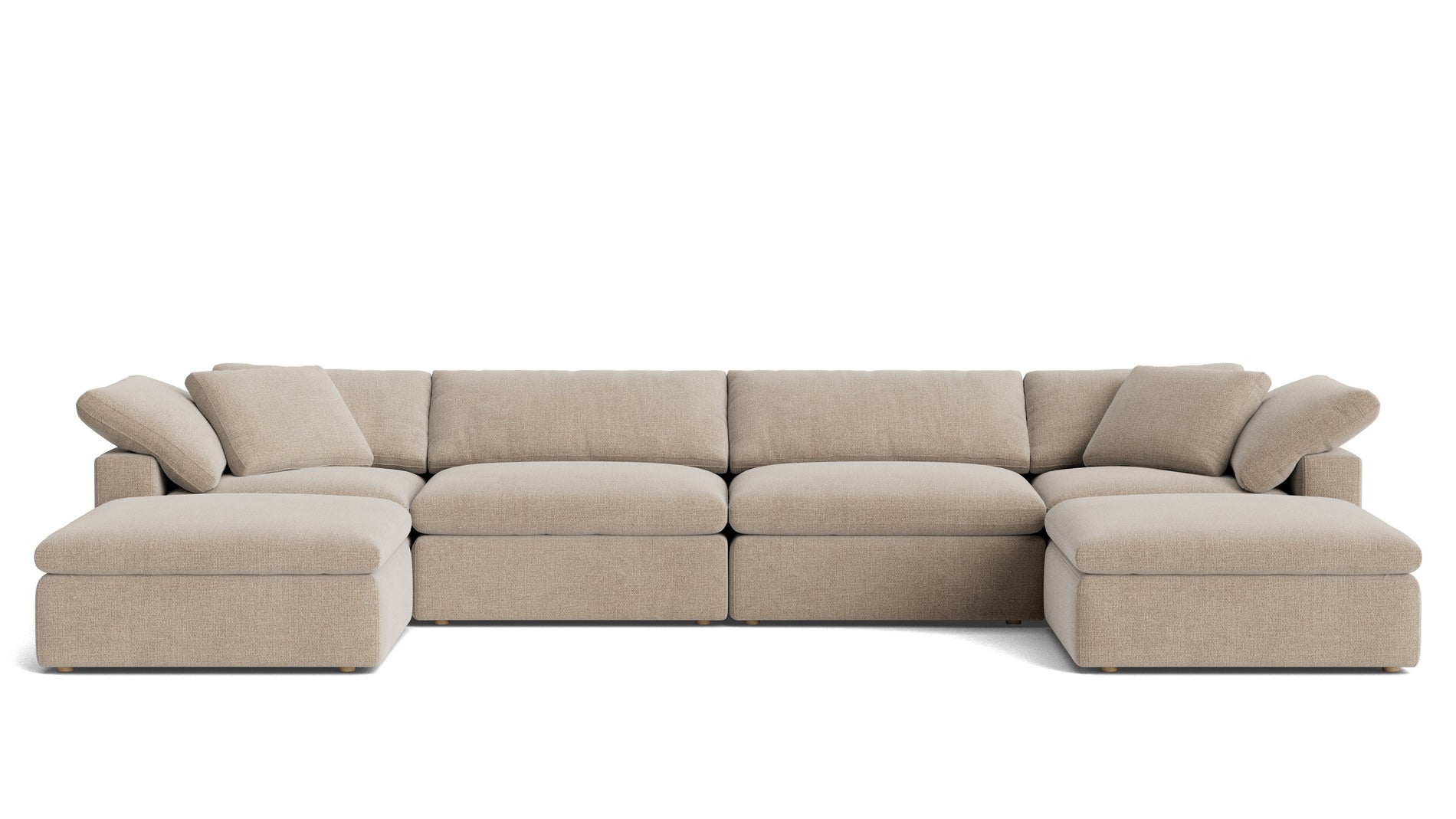 Movie Night™ 6-Piece Modular U-Shaped Sectional, Large, Champagne_image