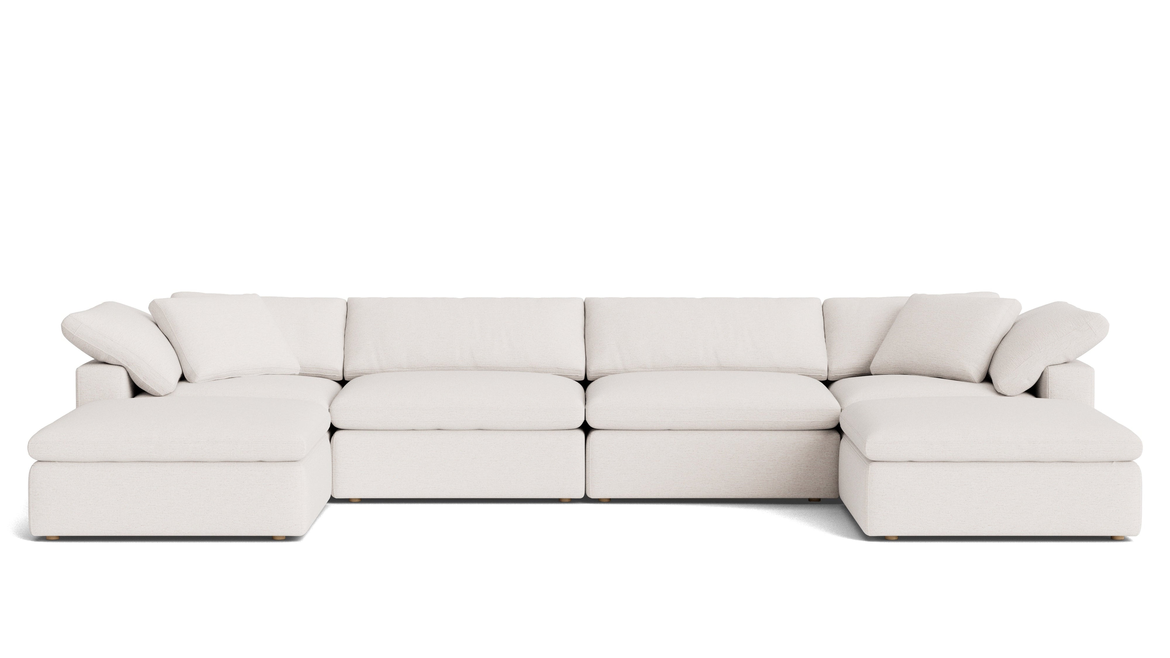 Movie Night™ 6-Piece Modular U-Shaped Sectional, Large, Nomad Snow