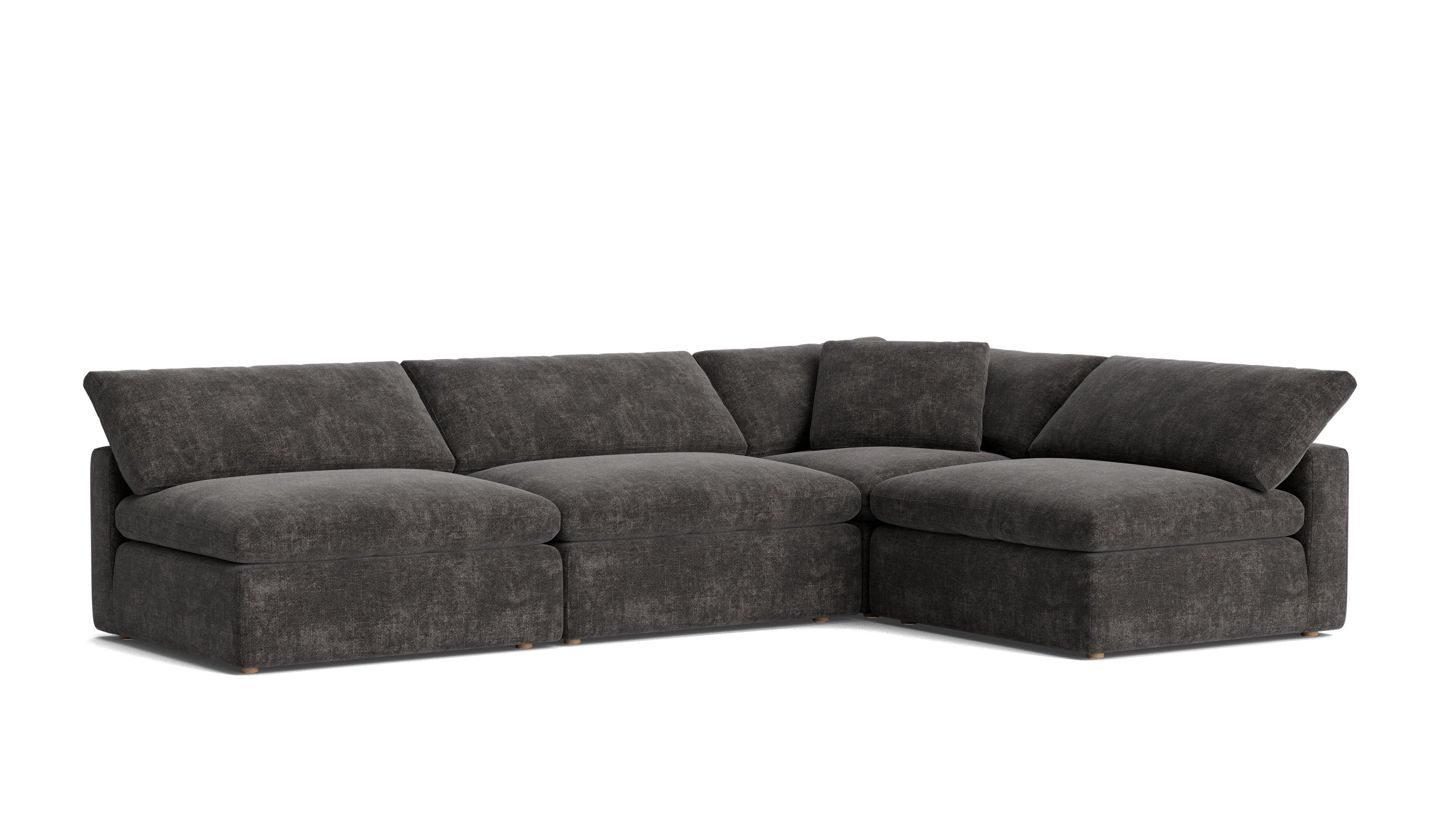 Movie Night™ 4-Piece Modular Sectional Open, Large, Truffle